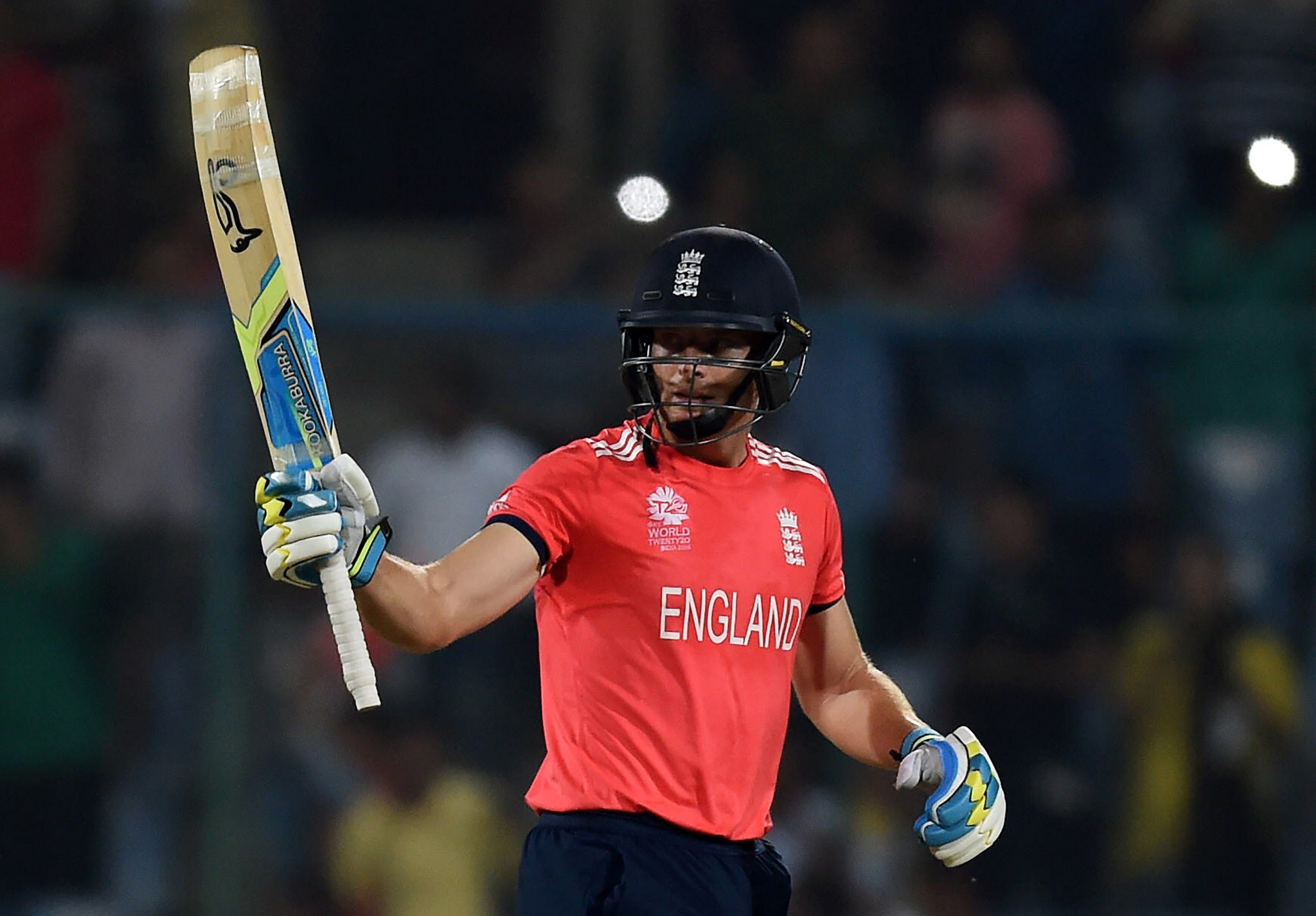 Buttler celebrates reaching his half century against Sri Lanka