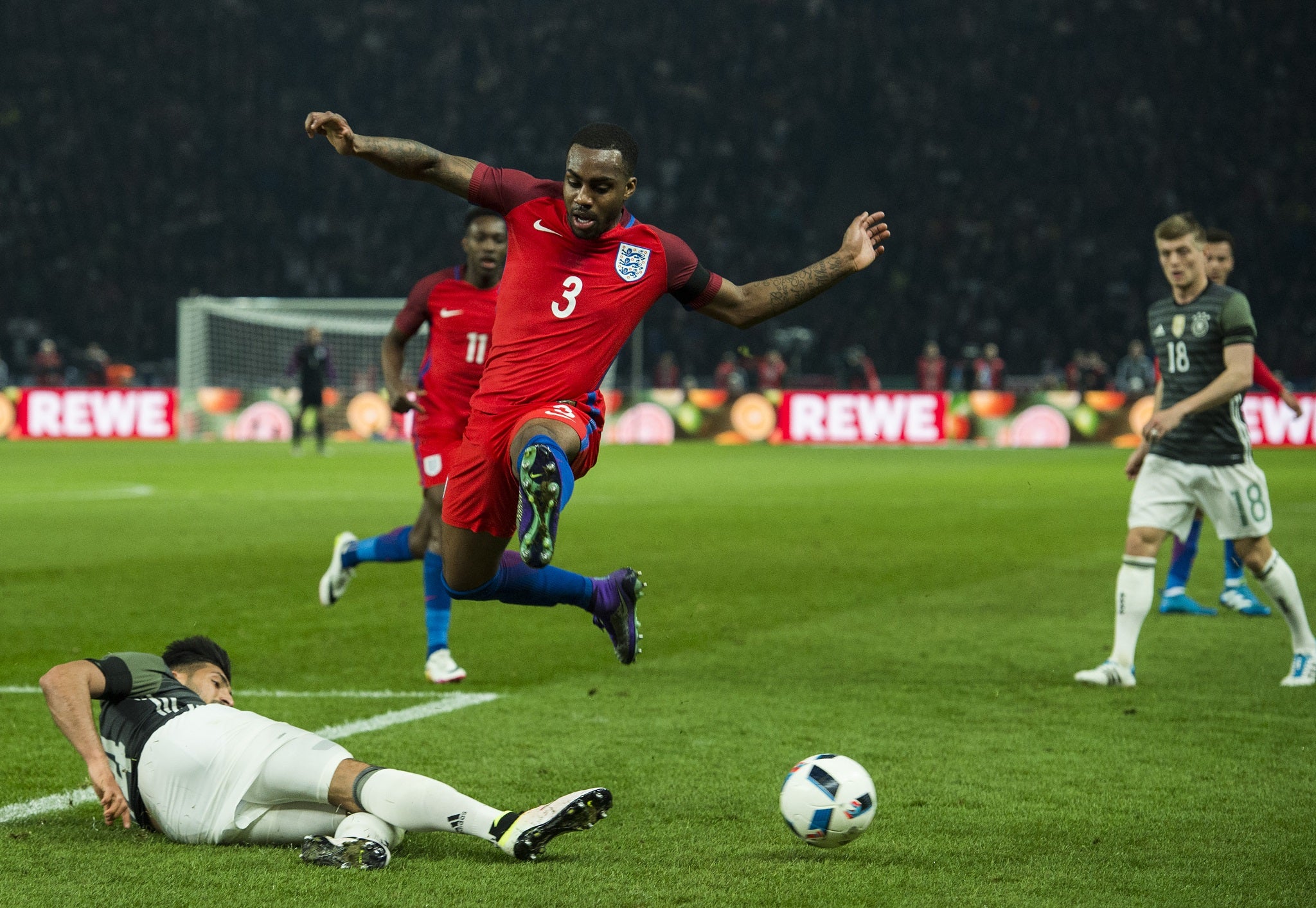 danny Rose made his England debut at left-back (2016 Getty Images)