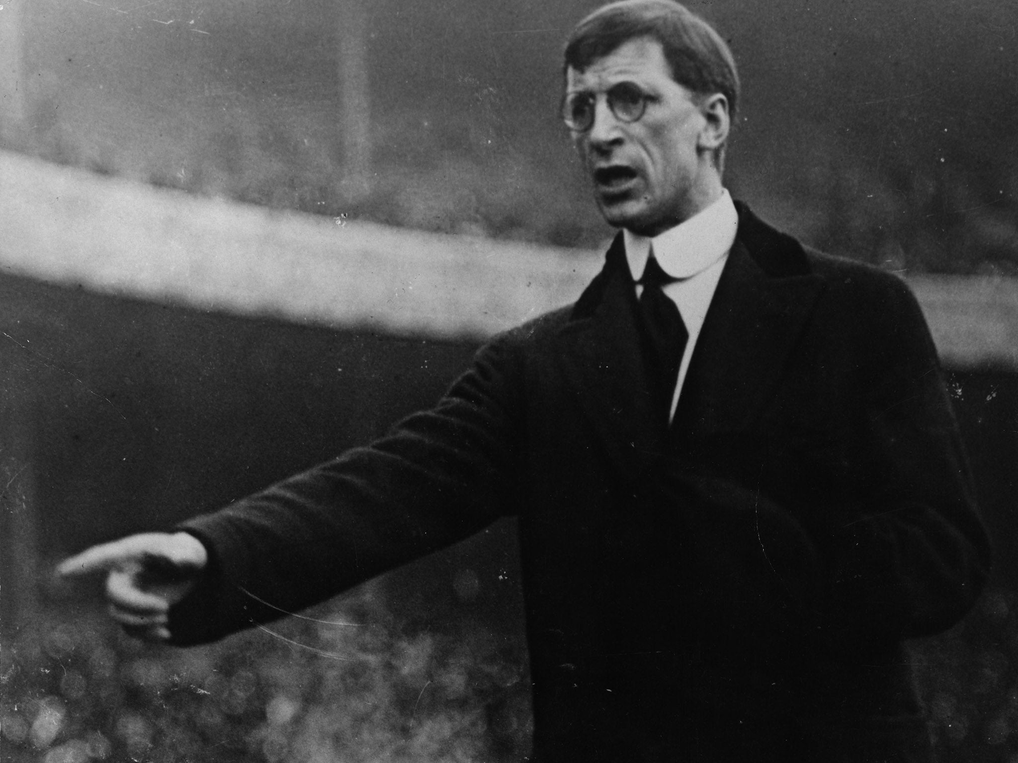 Future Irish President Eamon de Valera, pictured speaking from exile in the US in 1919