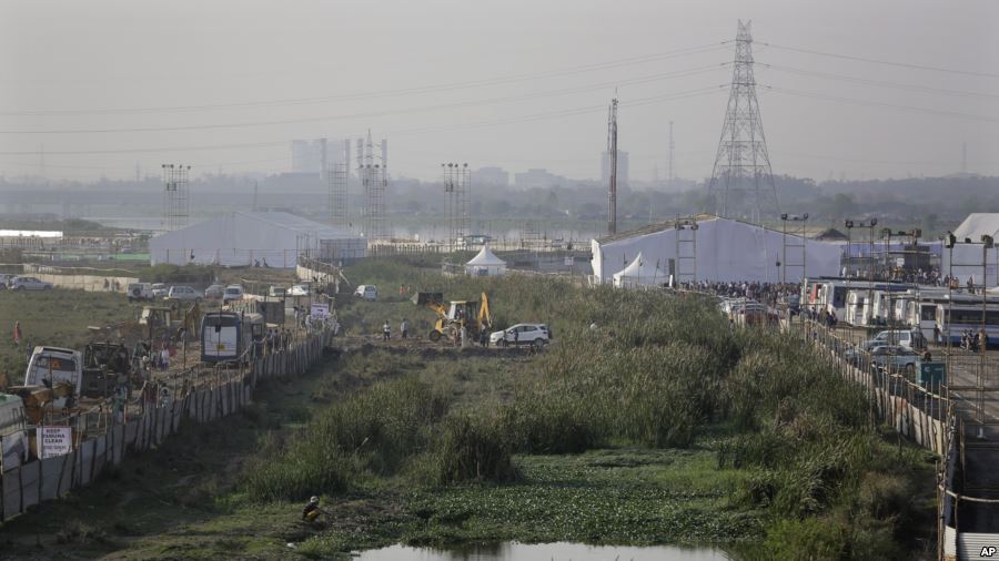 Mr Shankar's organisation denied claims that its event had damaged the Yamuna River