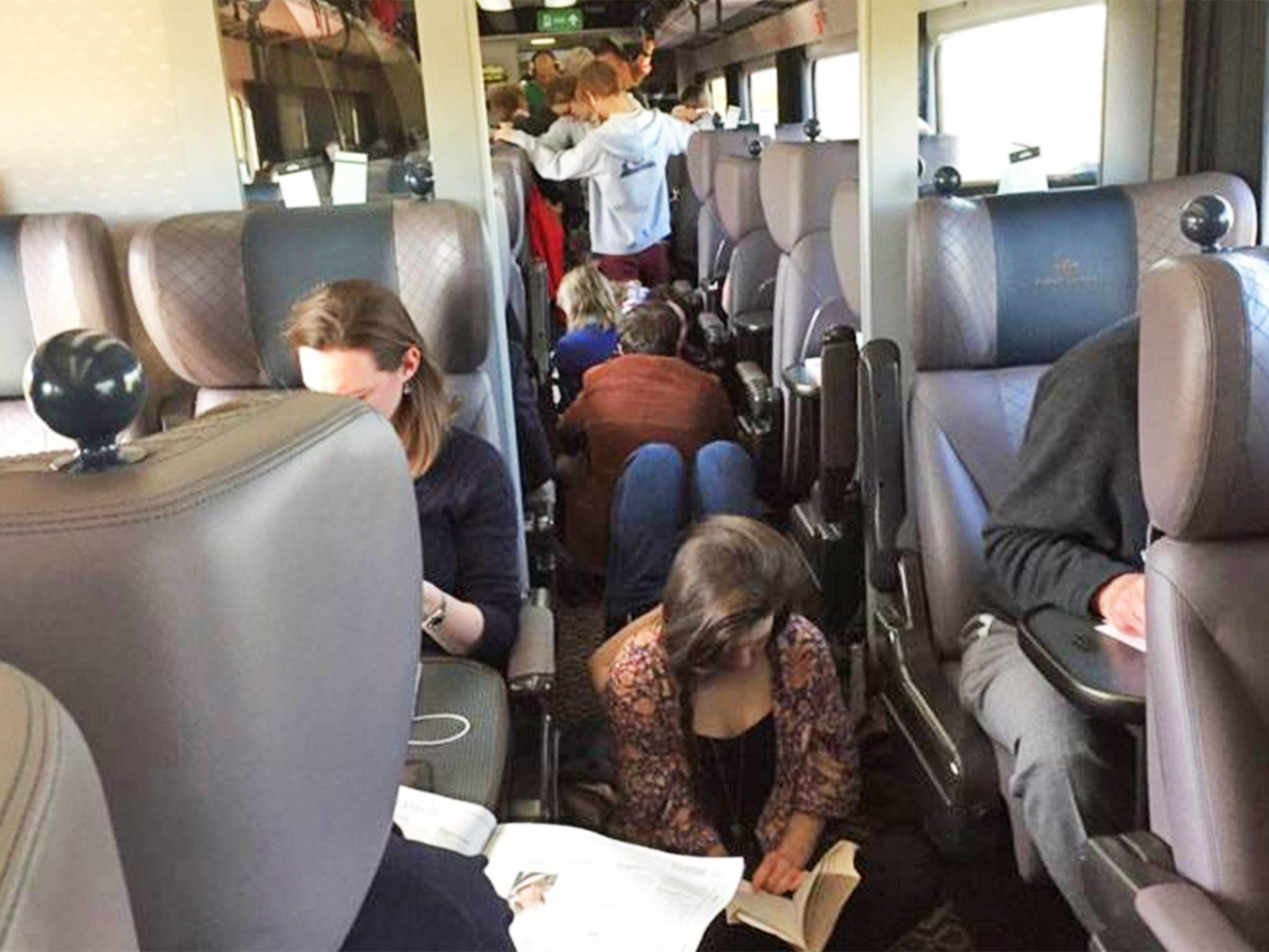 Images from the overcrowded train were posted on Twitter