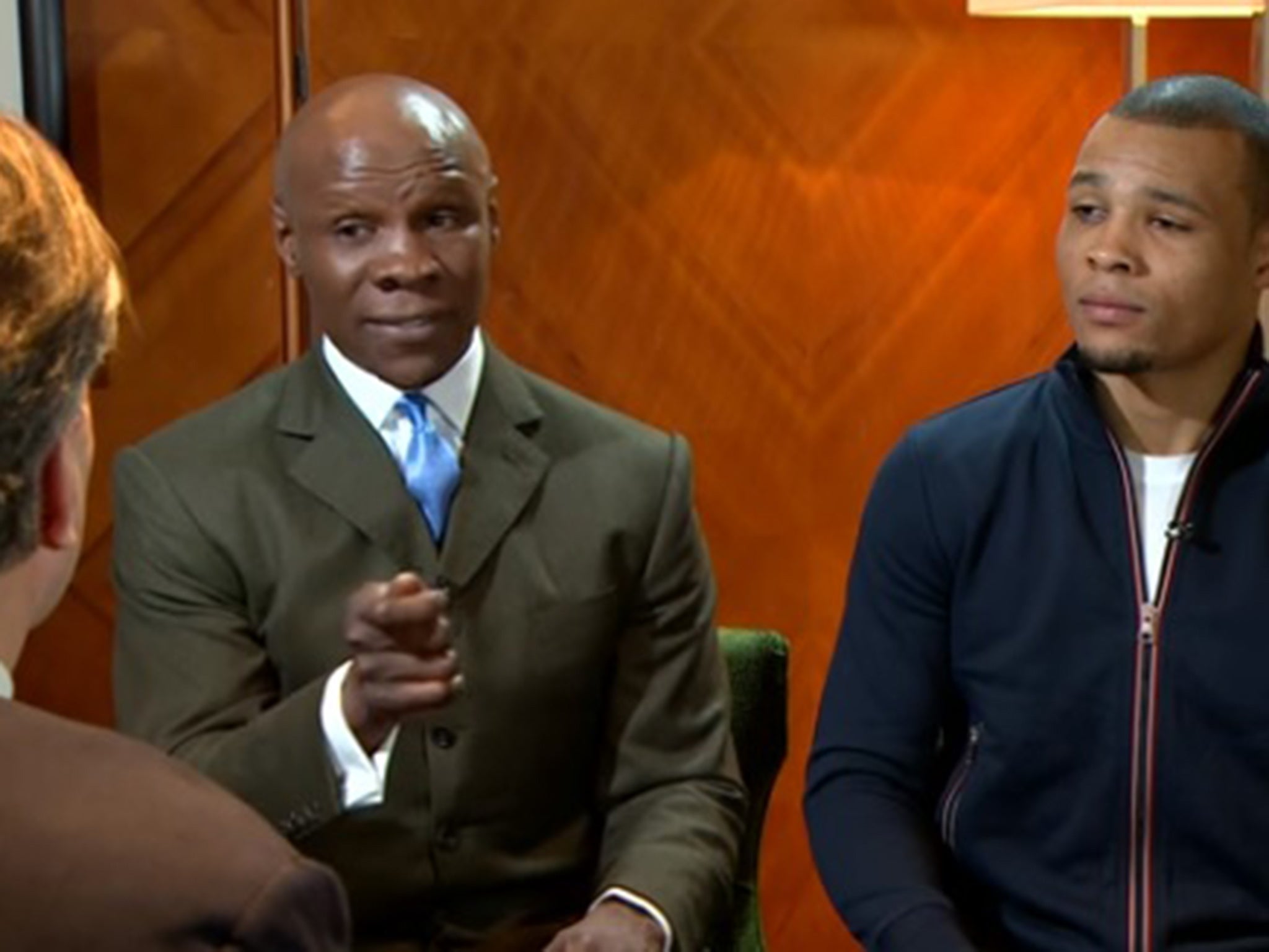 Chris Eubank Sr and his son Chris Eubank Jr during the interview