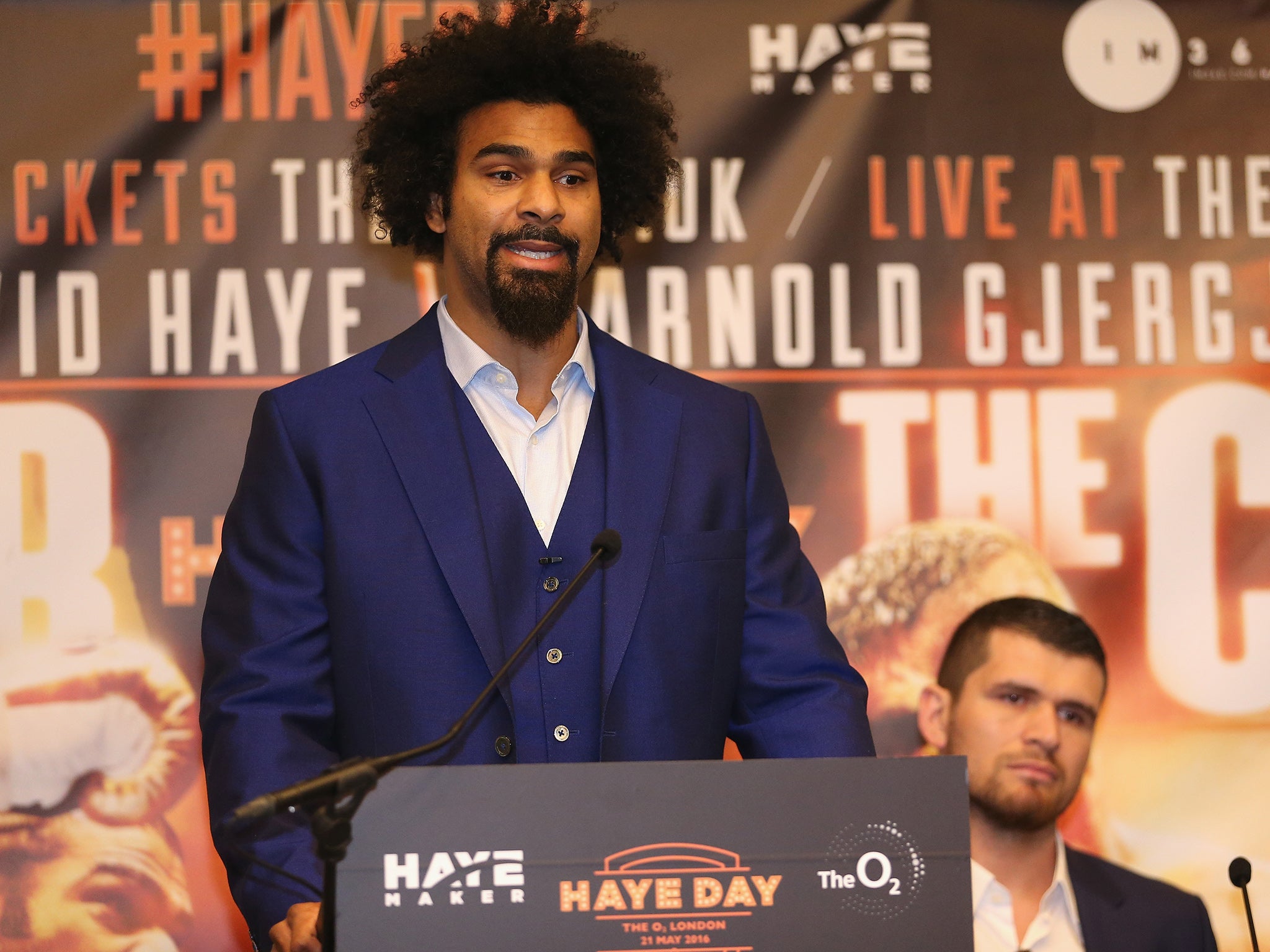 David Haye during his press conference