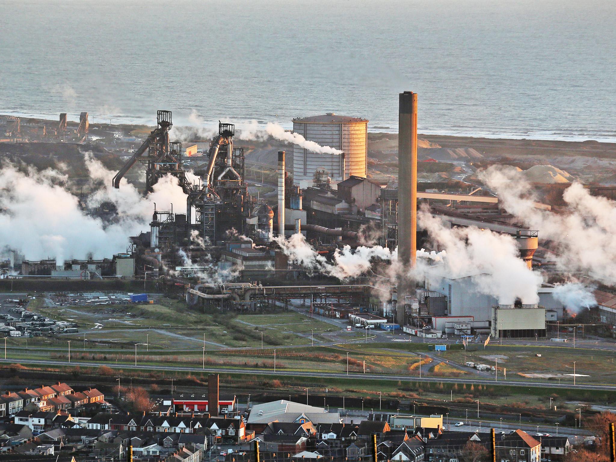 The Tata Steel plant in Port Talbot, Wales, would be hit by the tariffs