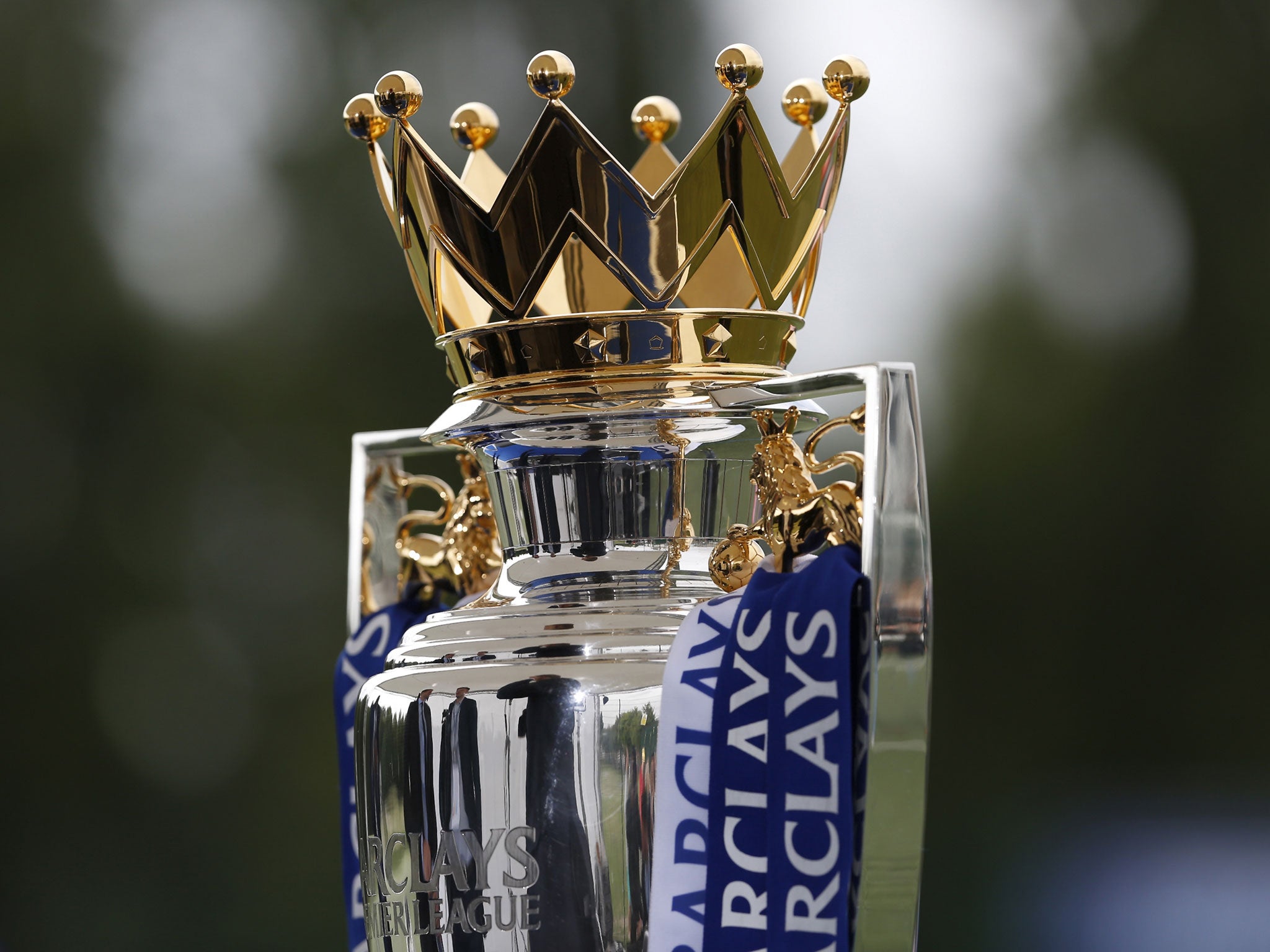 The Premier League trophy