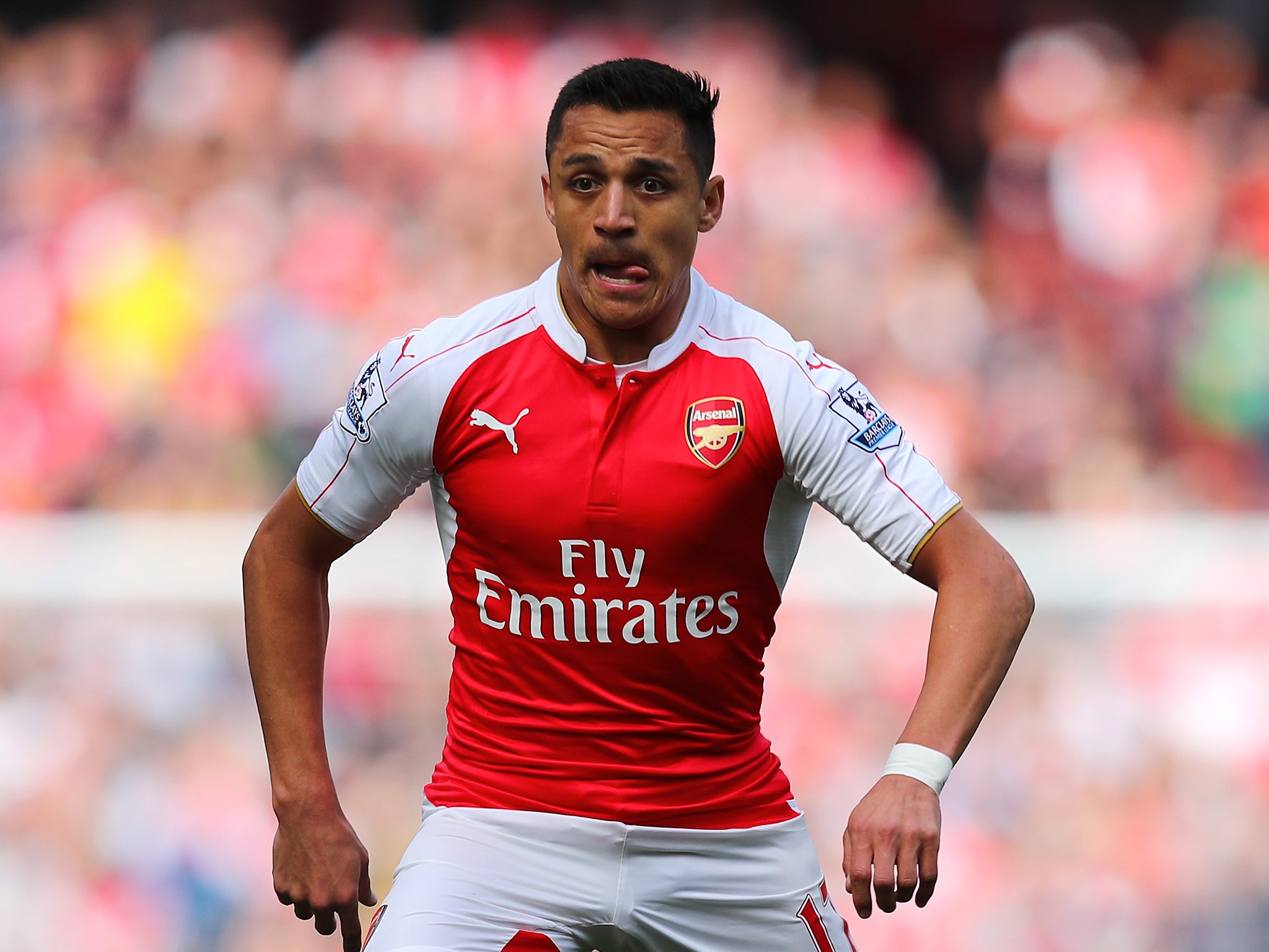 Alexis Sanchez in action for Arsenal