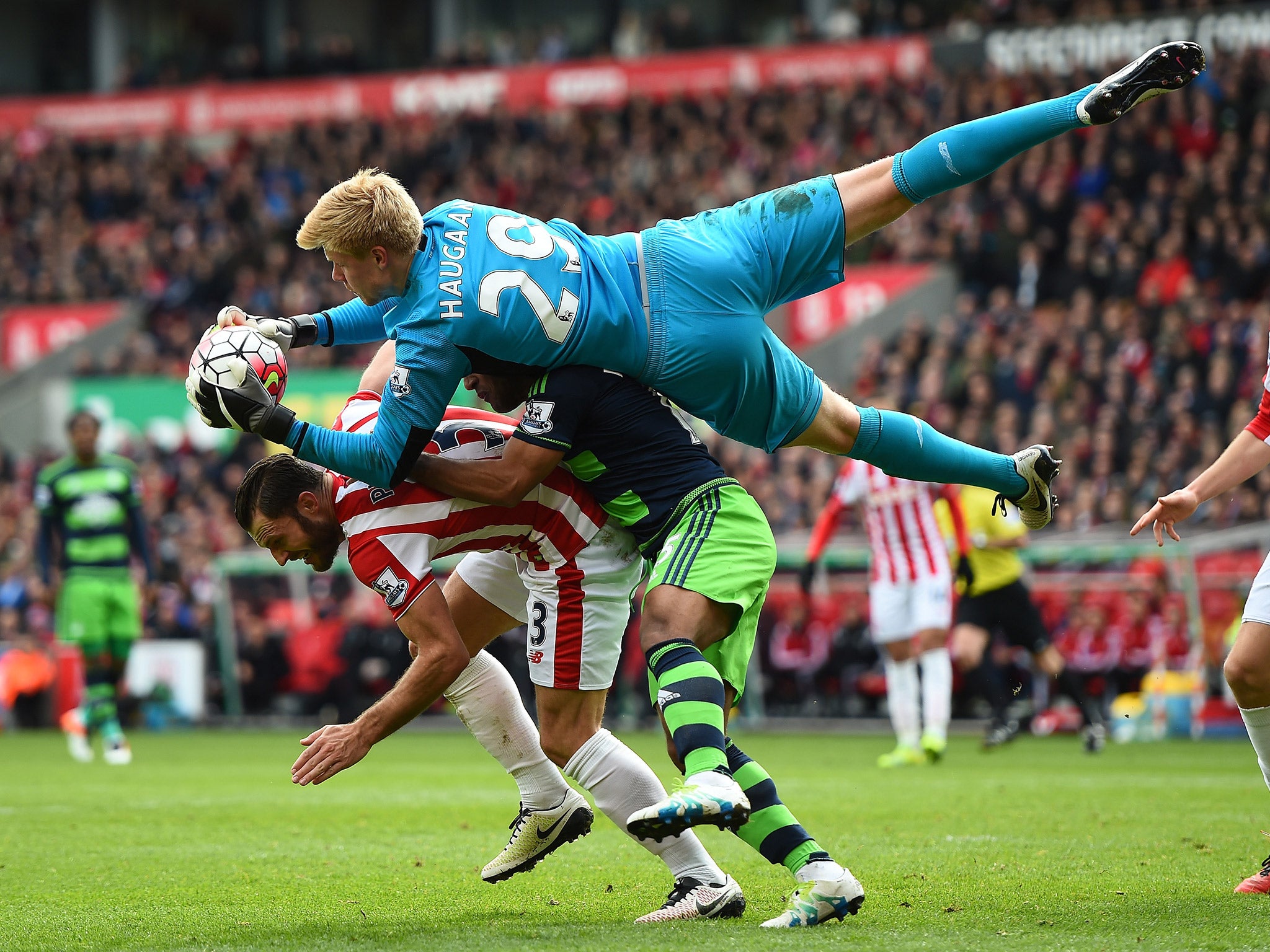 Jakob Haugaard was selected to start ahead of Shay Given in Jack Butland's absence