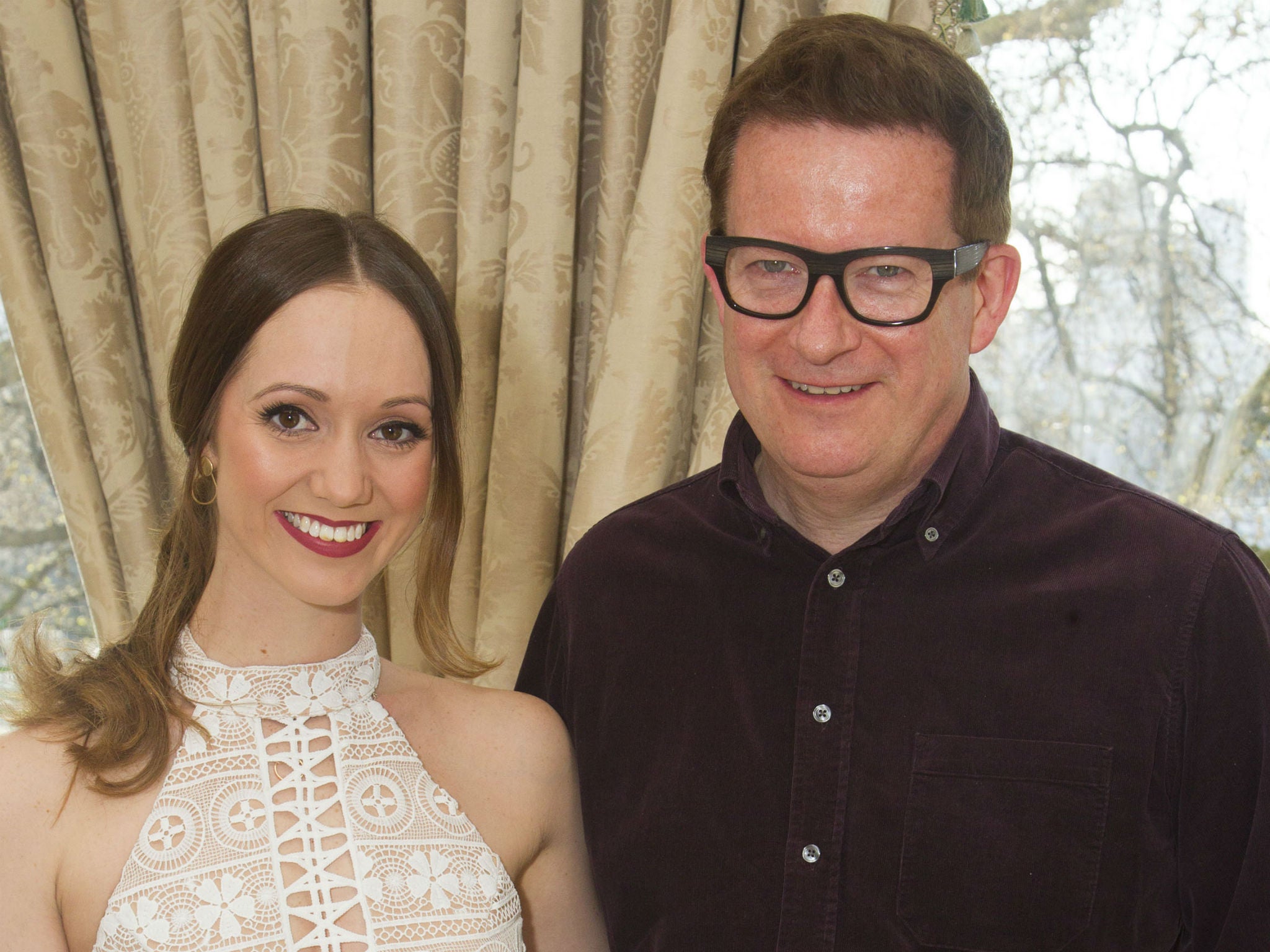 &#13;
Principal dancer Ashley Shaw with choreographer Sir Matthew Bourne&#13;