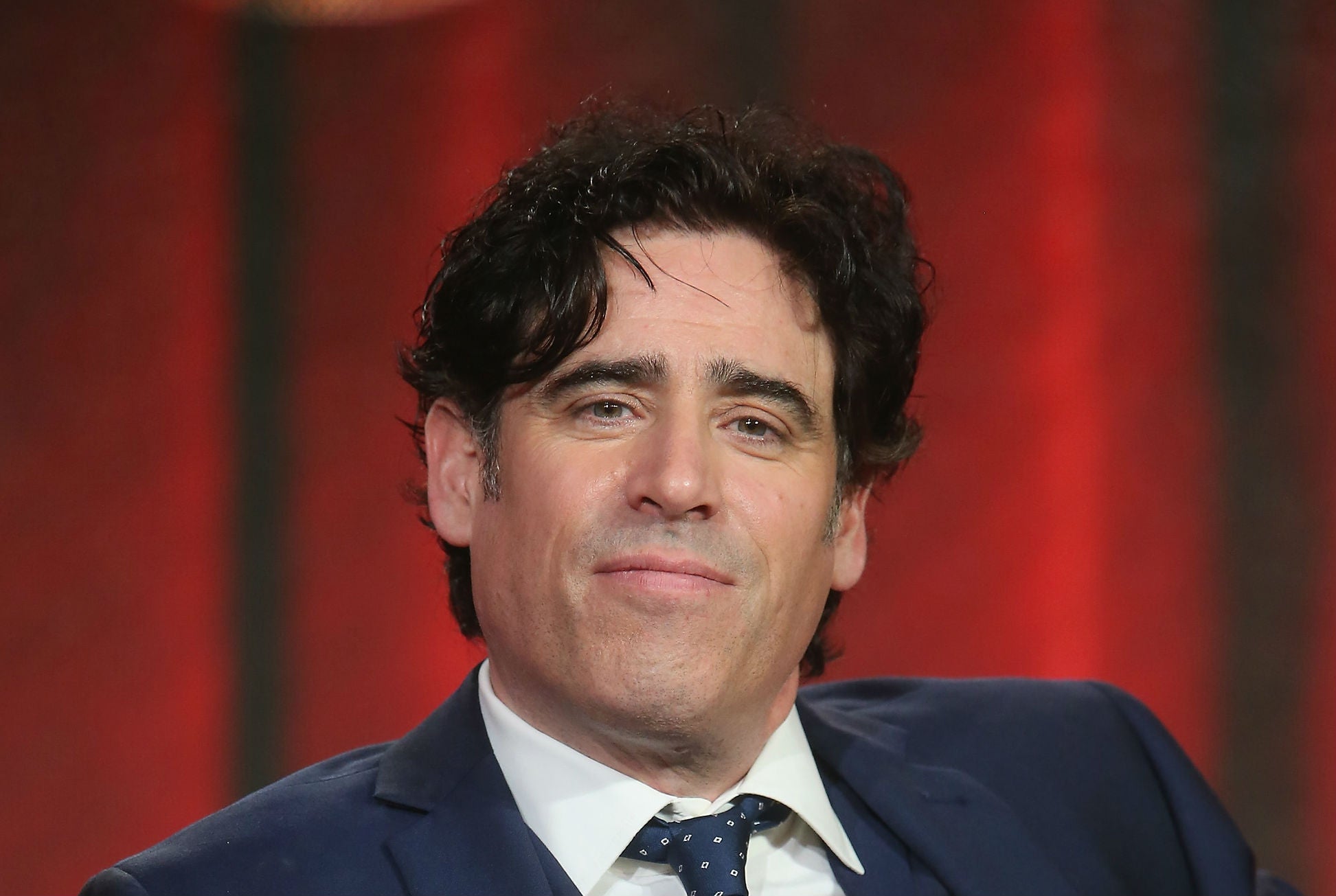 Stephen Mangan who played Guy Secretan in the series gave a short commentary of the picket line