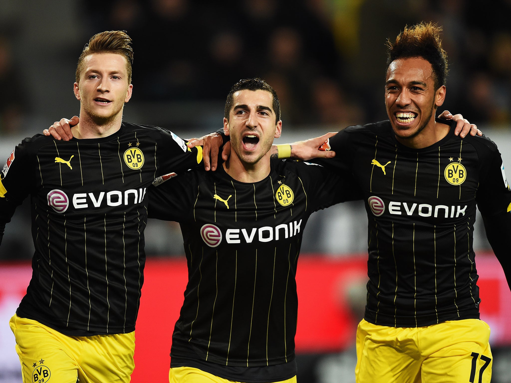 Marco Reus, Henrikh Mkhitaryan and Pierre-Emerick Aubameyang have almost 70 goals between them