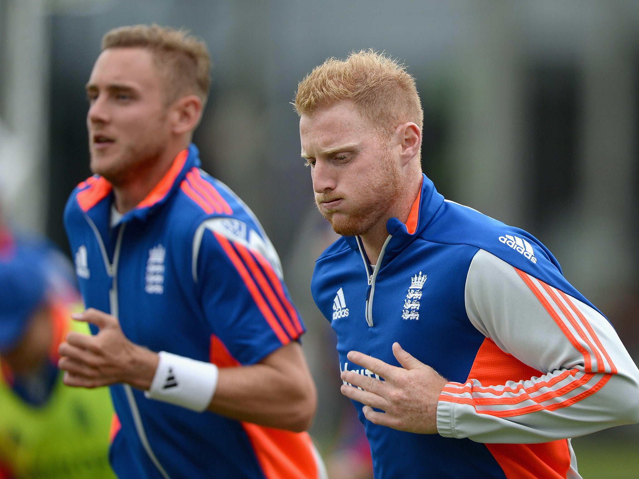 Stuart Broad and Ben Stokes in training during last summer's Ashes series