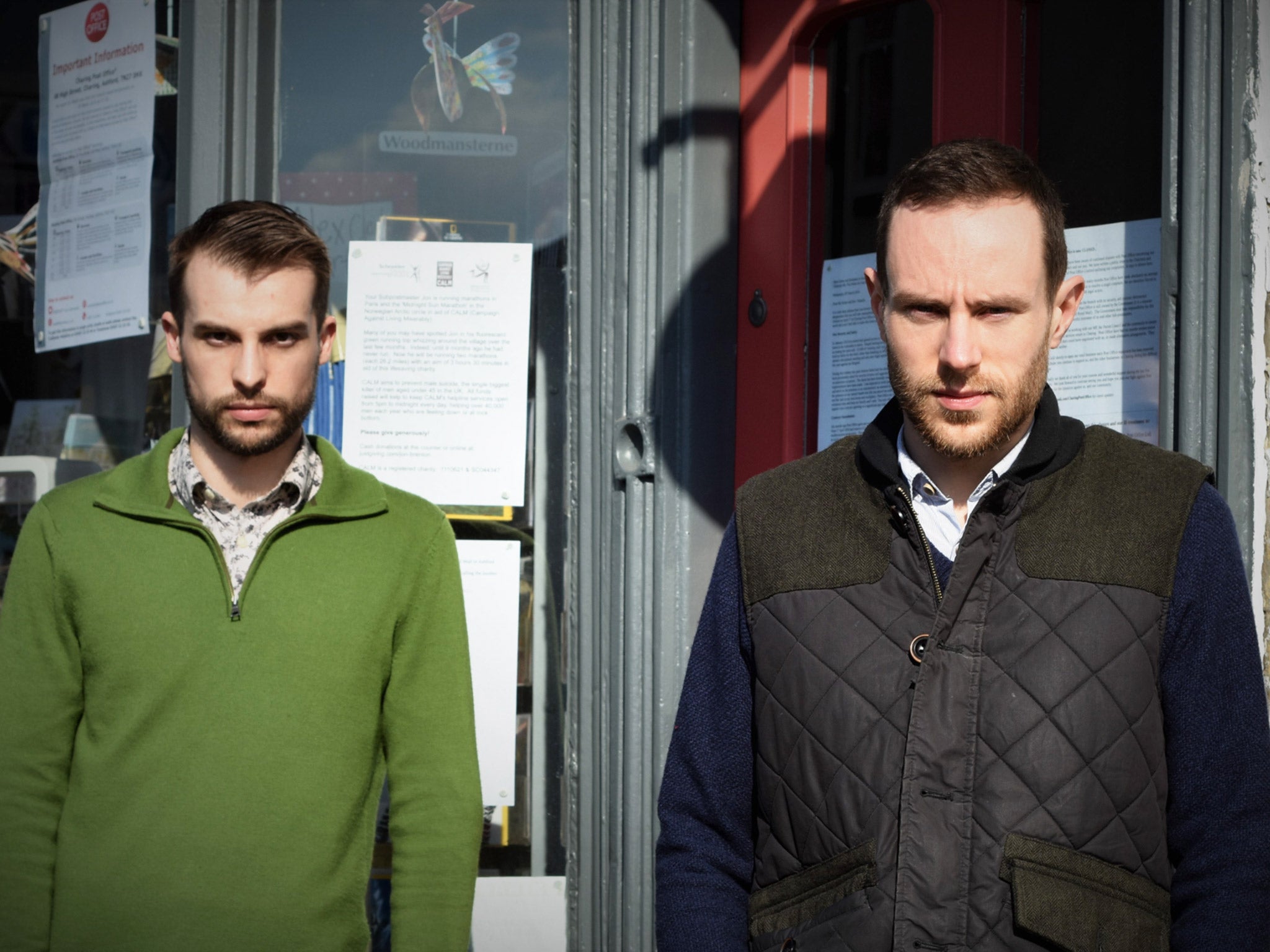 Nicholas Sutton, left, and Jonathan Brenton outside their shop