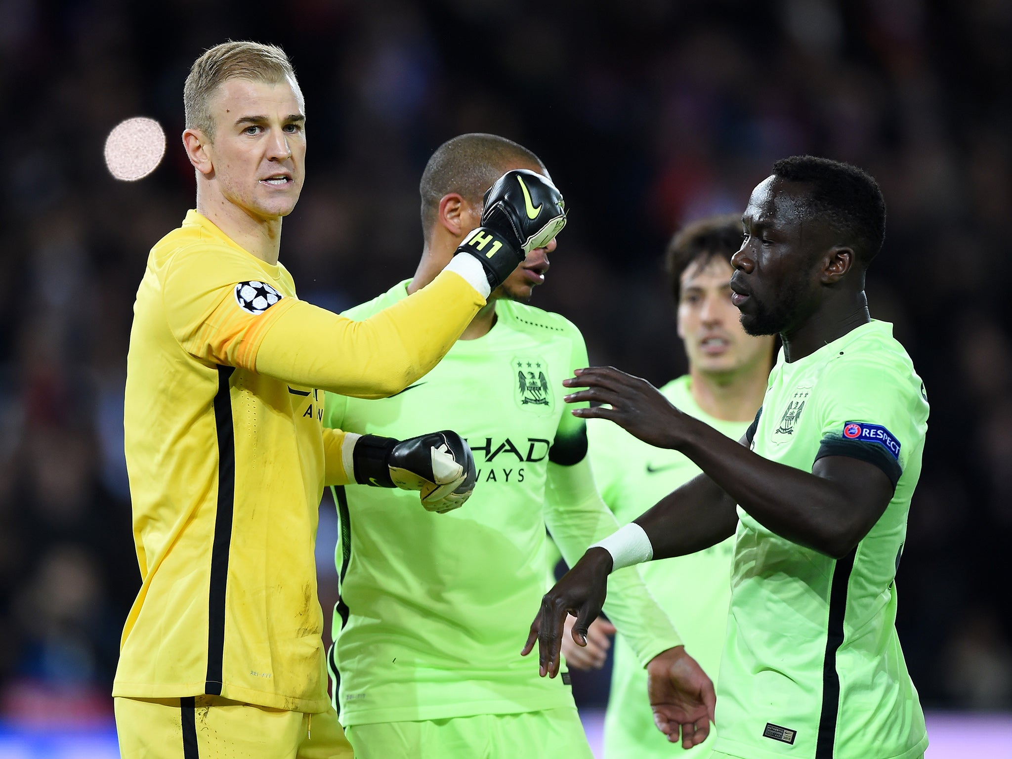 Joe Hart is congratulated after saving Zlatan Ibrahimovic's penalty