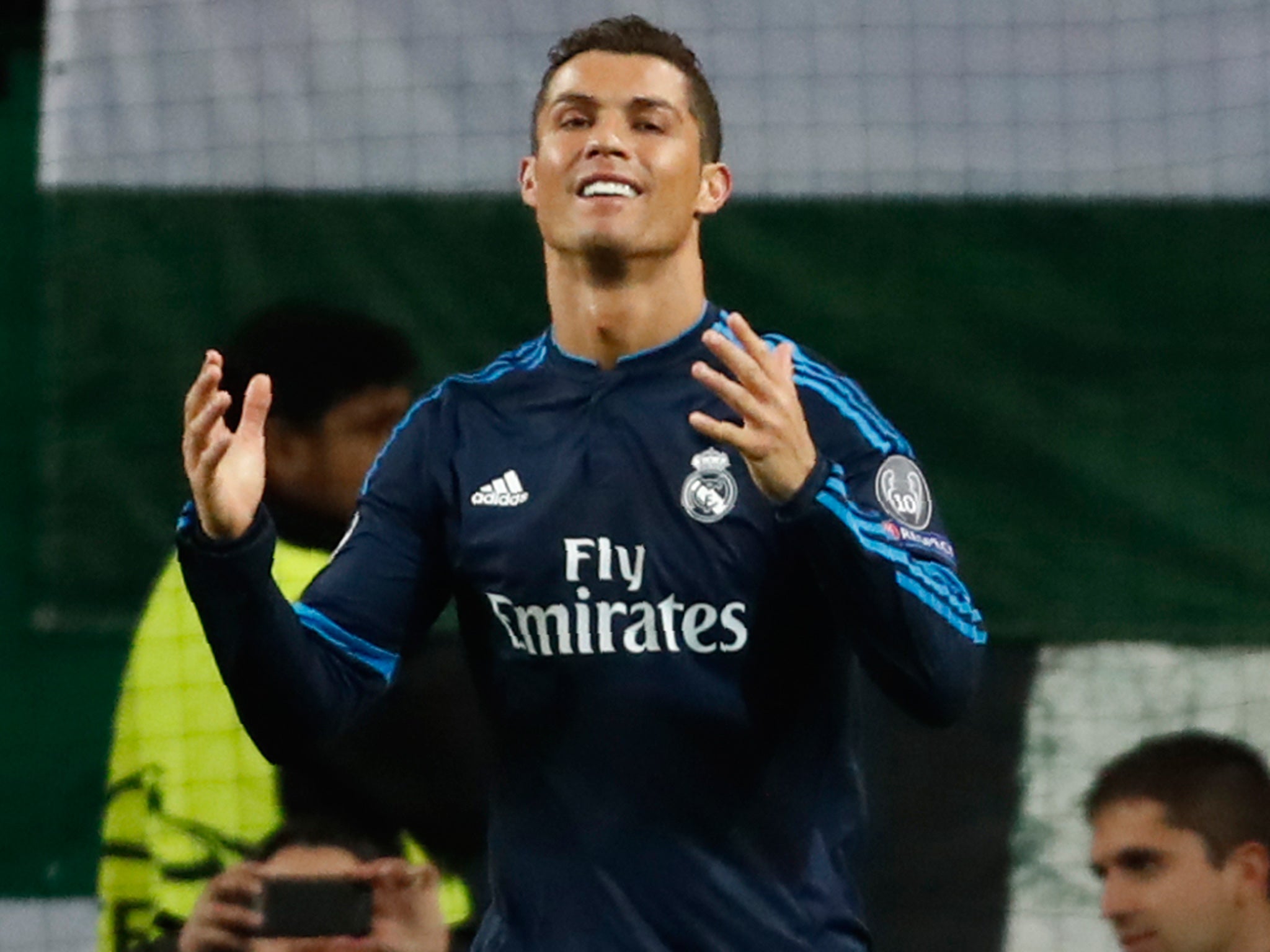 Cristiano Ronaldo in action for Real Madrid against Wolfsburg on Wednesday night