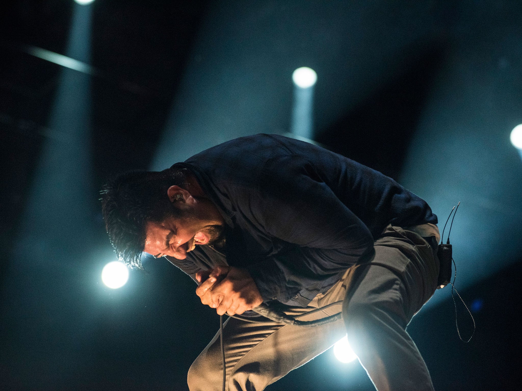 Chino Moreno from Deftones performs at the 2015 Rock in Rio in Rio de Janeiro, Brazil