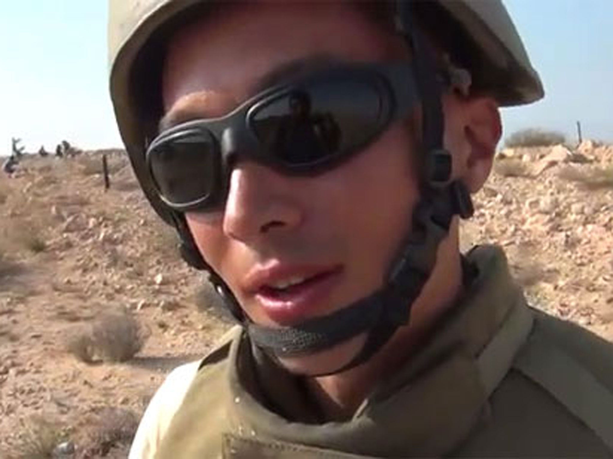 A man purported to be Kevin Dawes in a video filmed in Libya in 2011