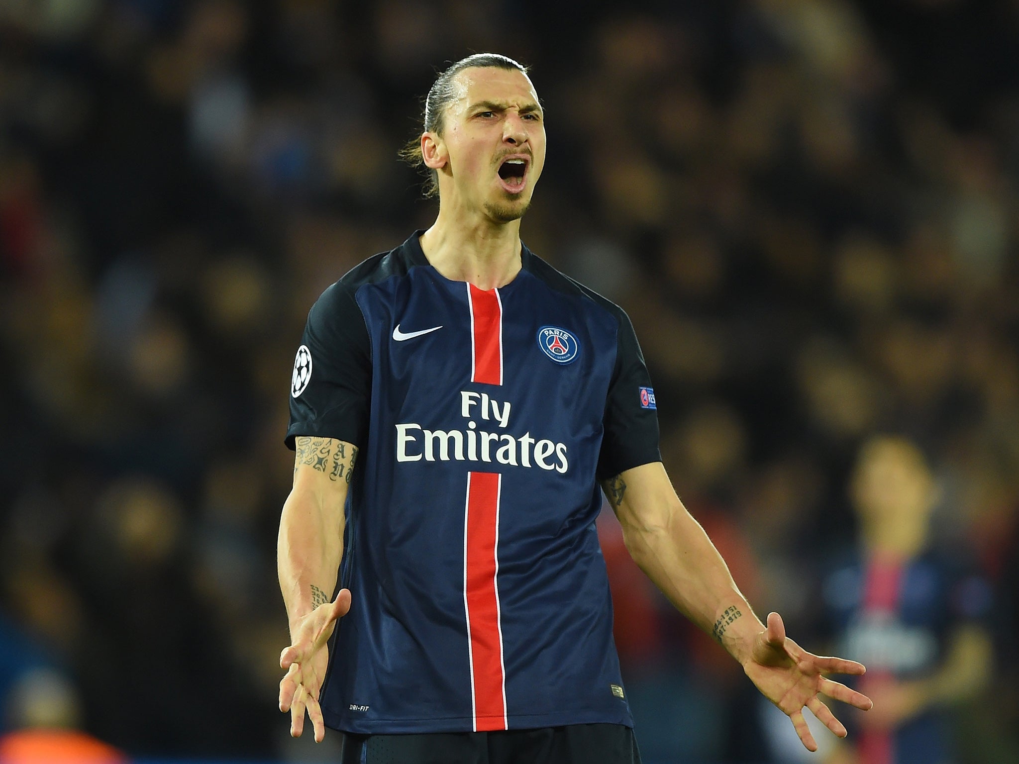 Paris Saint-Germain striker Zlatan Ibrahimovic