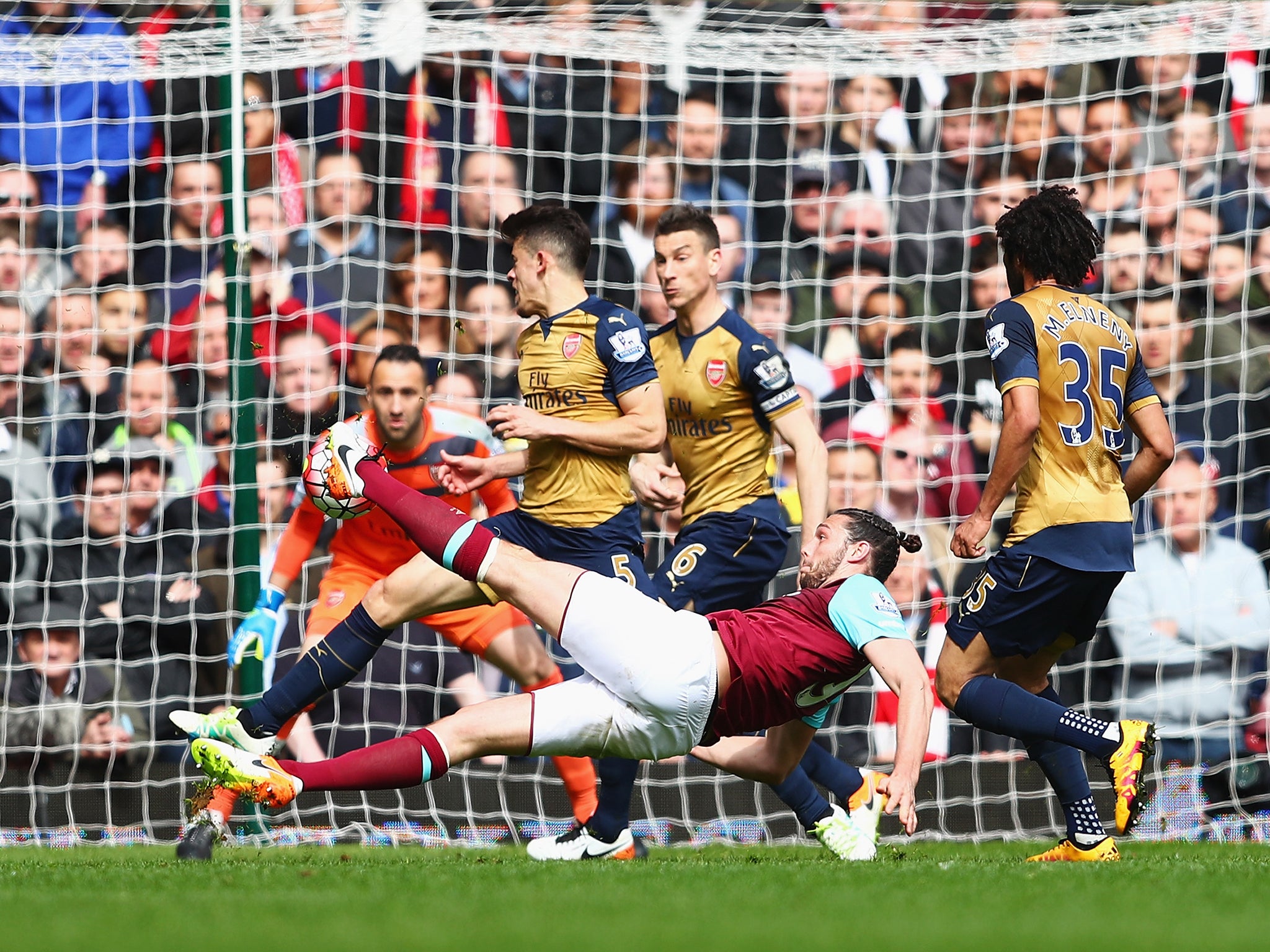 &#13;
Andy Carroll scores his brilliant second &#13;