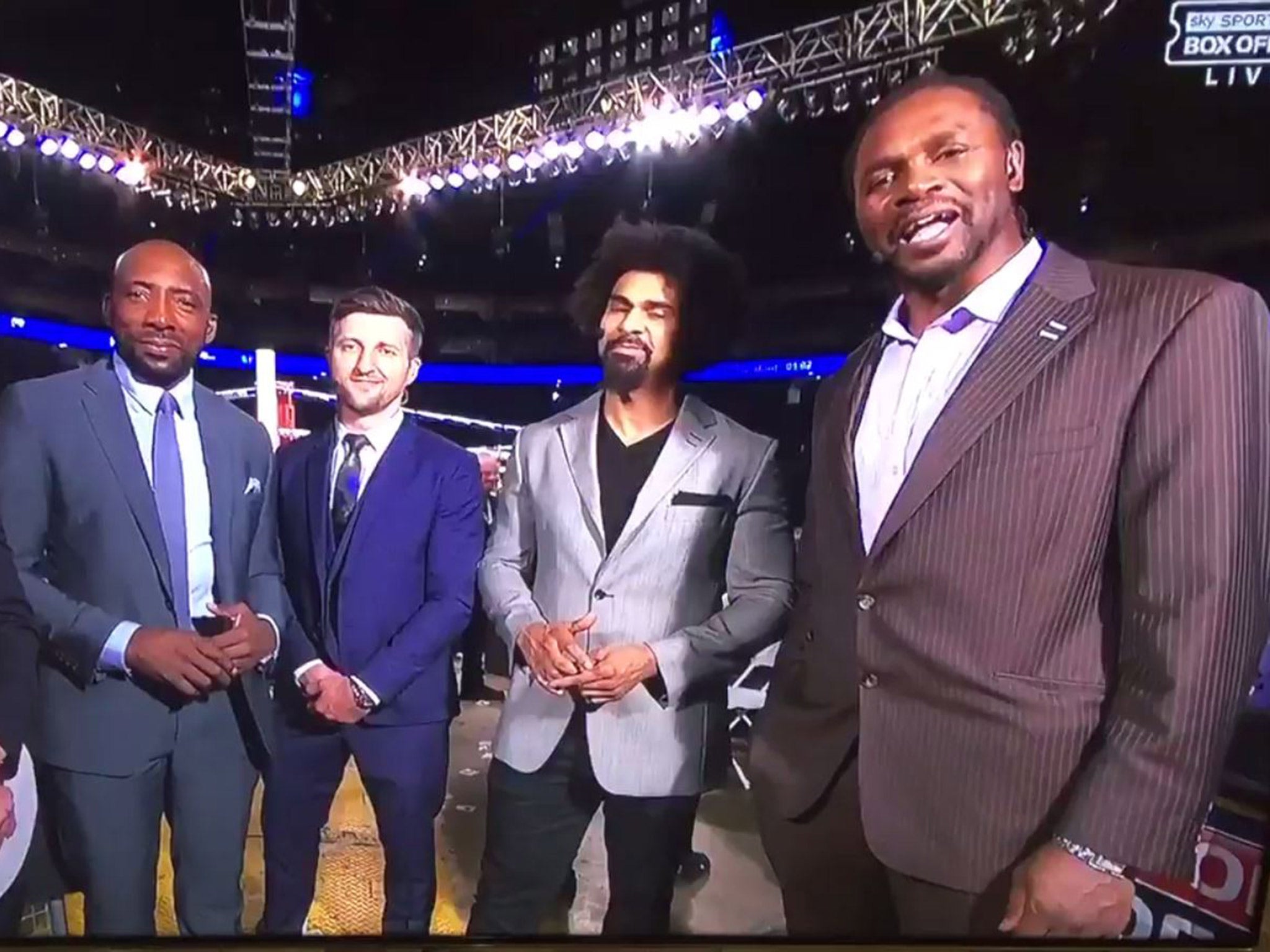 Audley Harrison joined Johnny Nelson, Carl Froch and David Haye on Sky Sports