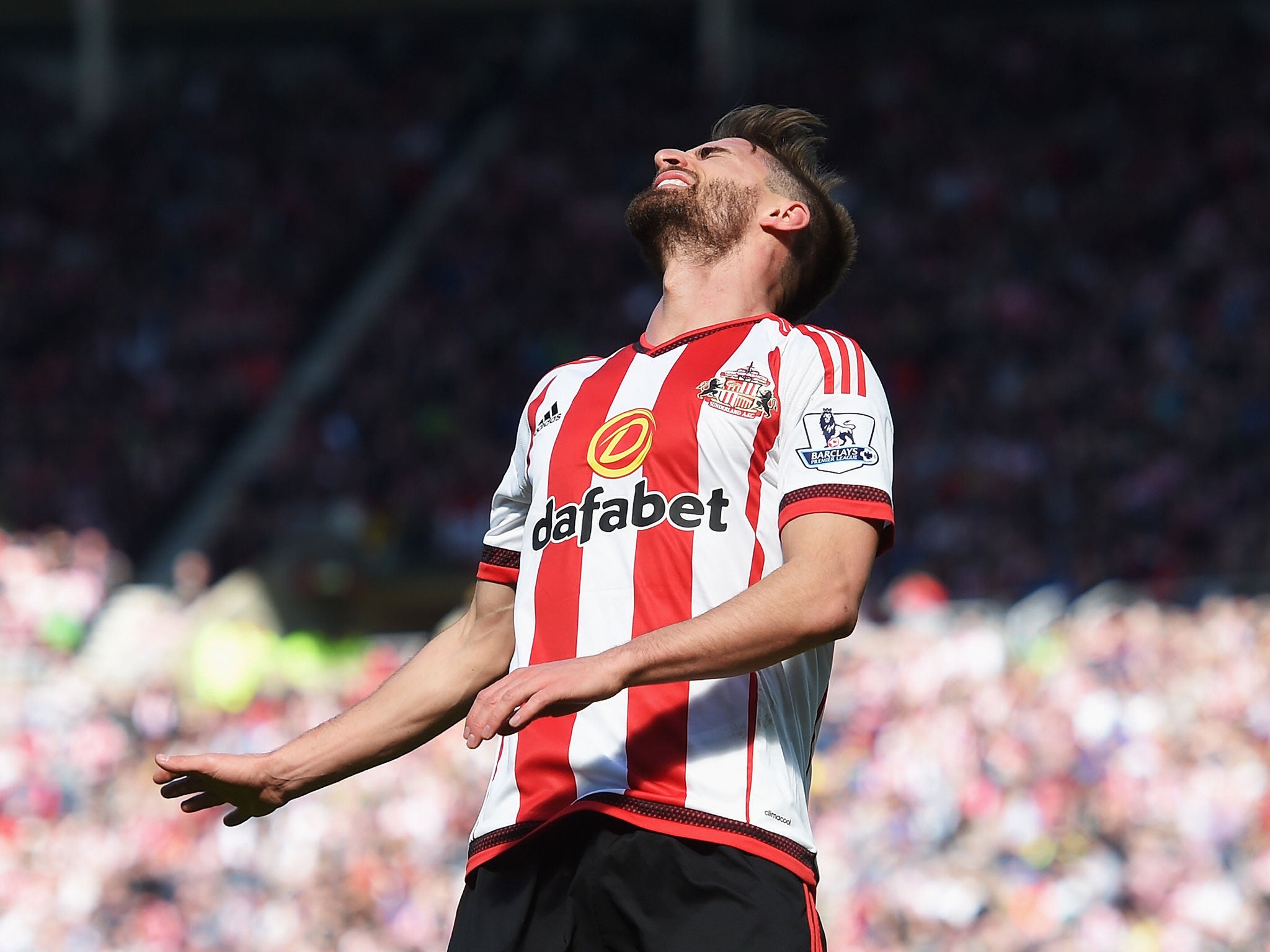 Fabio Borini pictured during Sunderland's defeat to Leicester