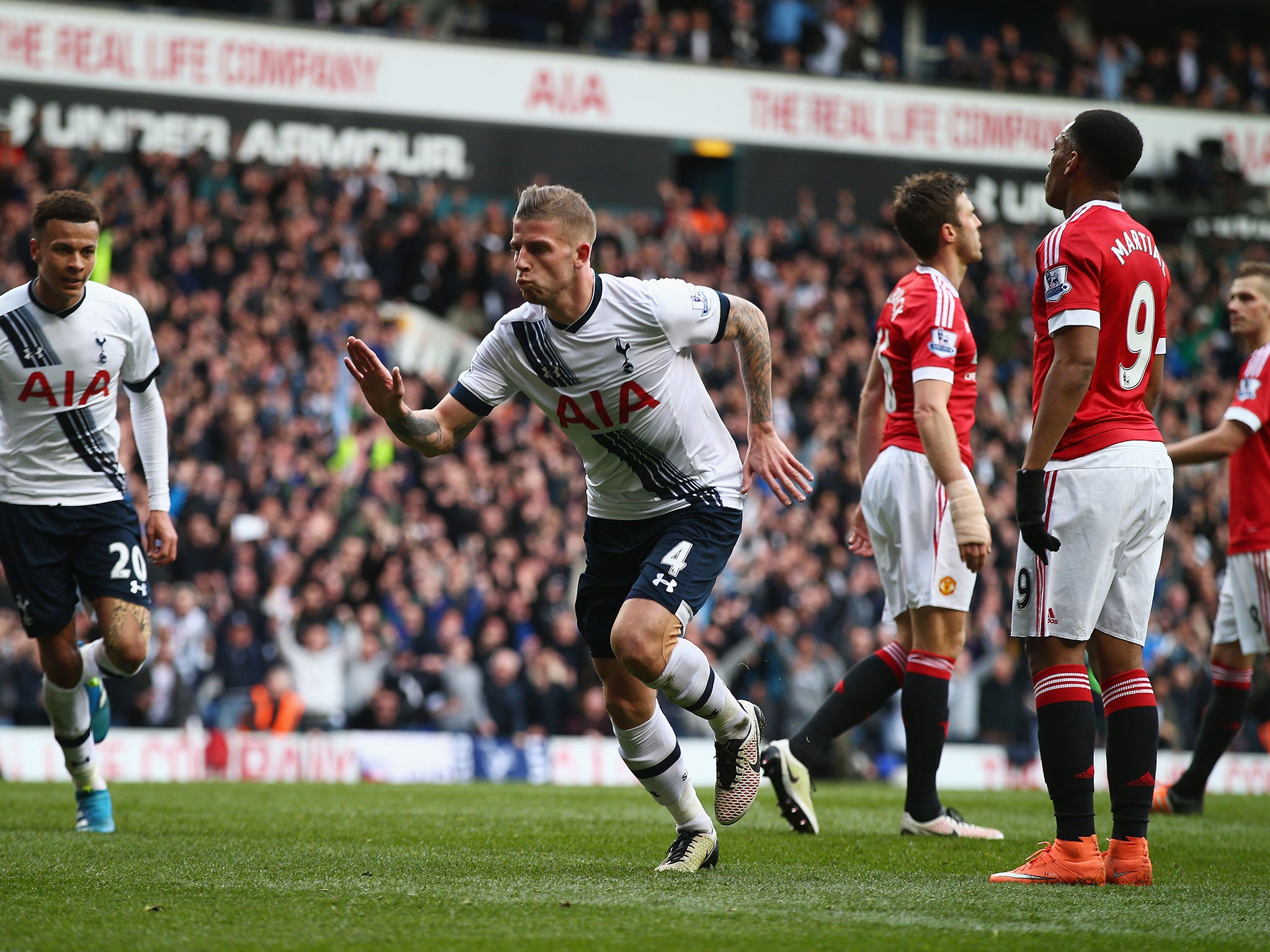 Toby Alderweireld after scoring