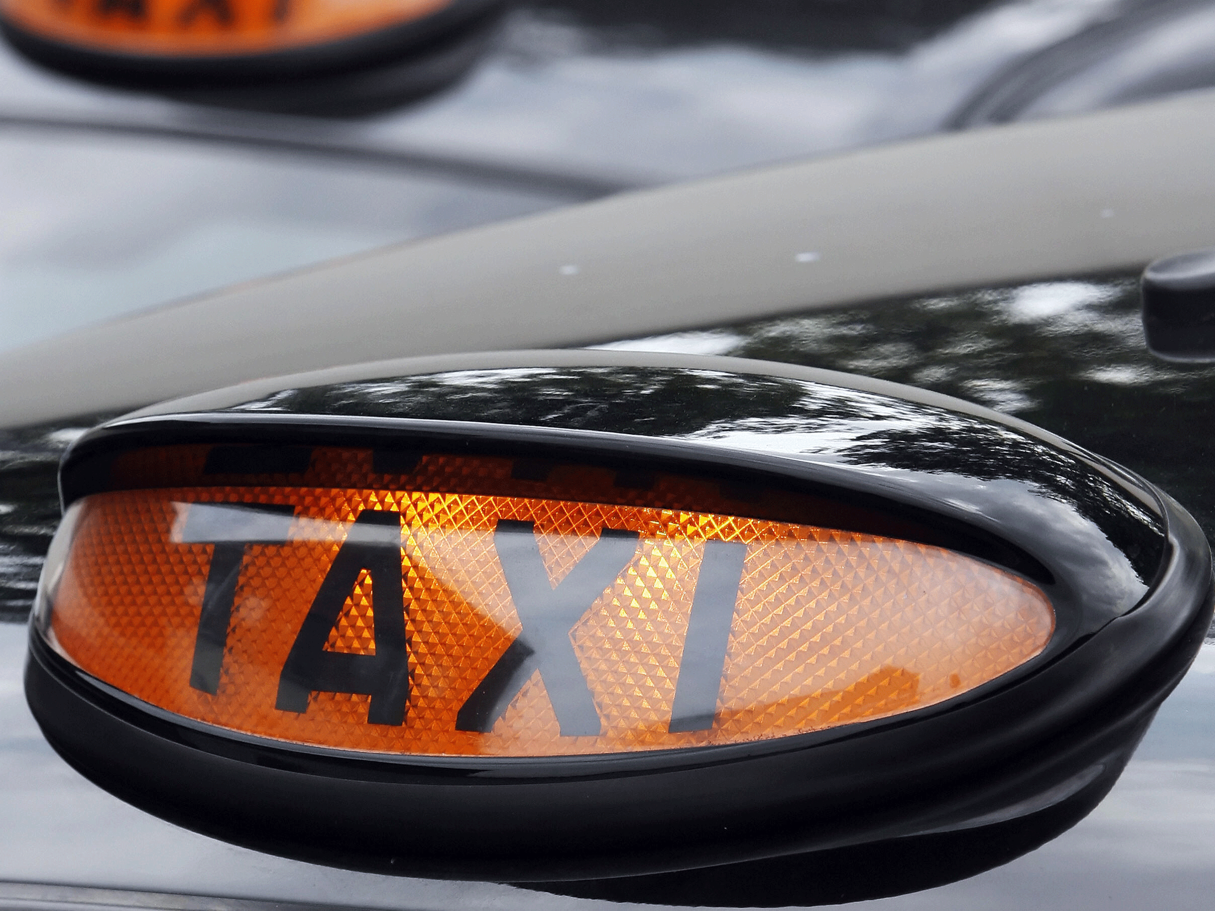 Black cabs at the London Taxi Driver Association (LTDA) in Westbourne Park, London