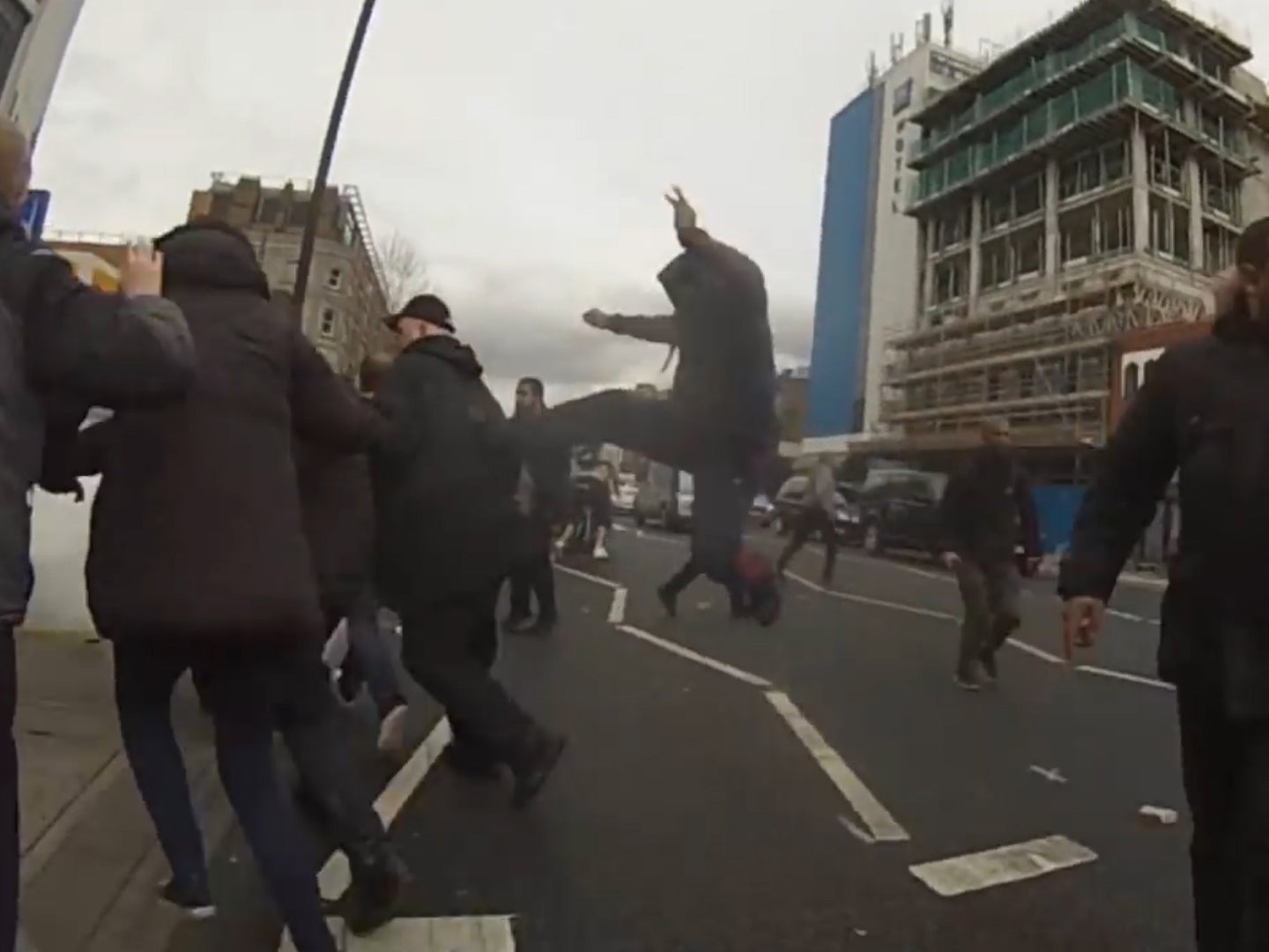 Video shows Britain First protestors clashing with Muslim worshippers outside East London Mosque