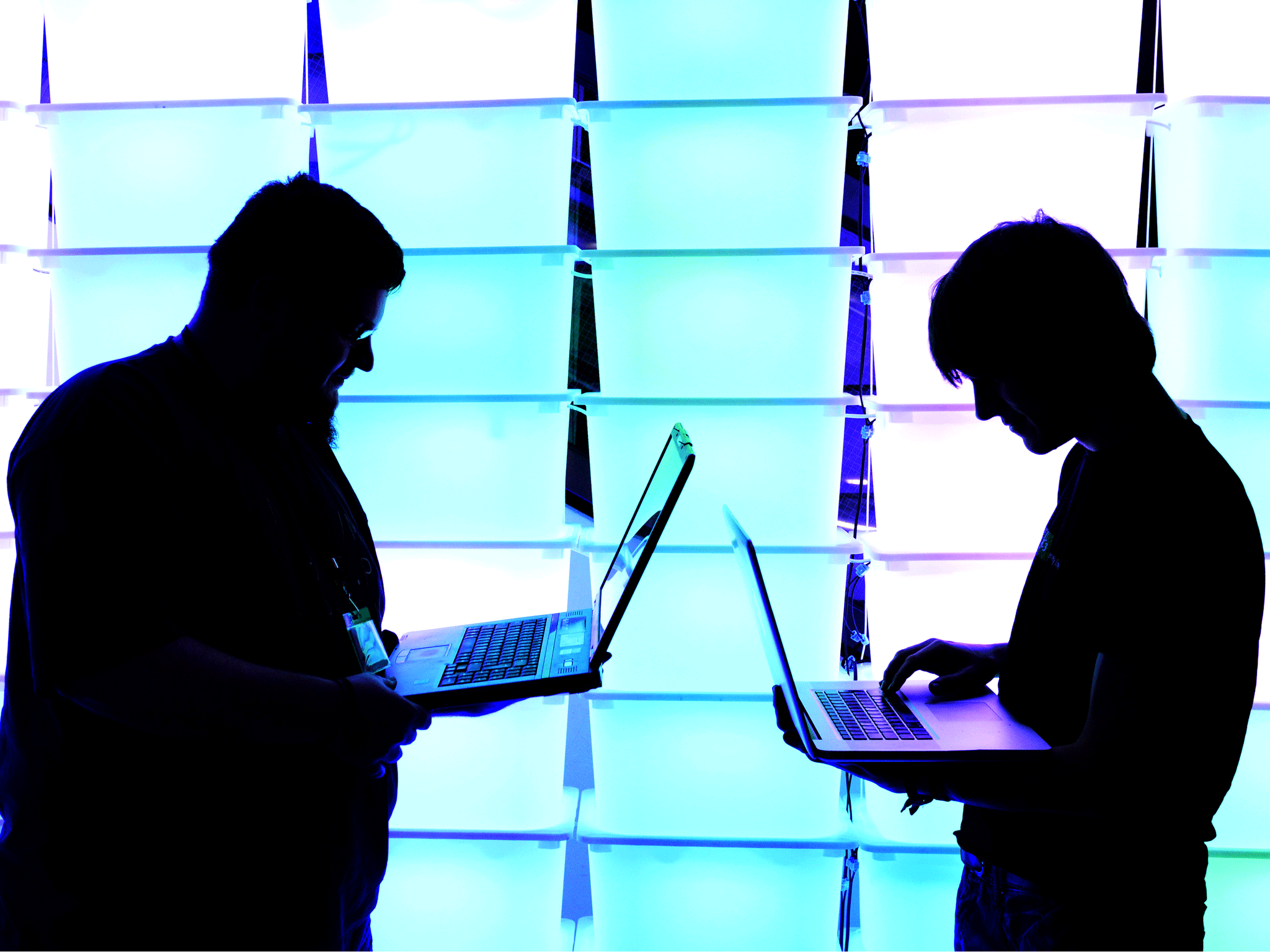 Participants at the annual Chaos Computer Club (CCC) computer hackers' congress in Hamburg, Germany