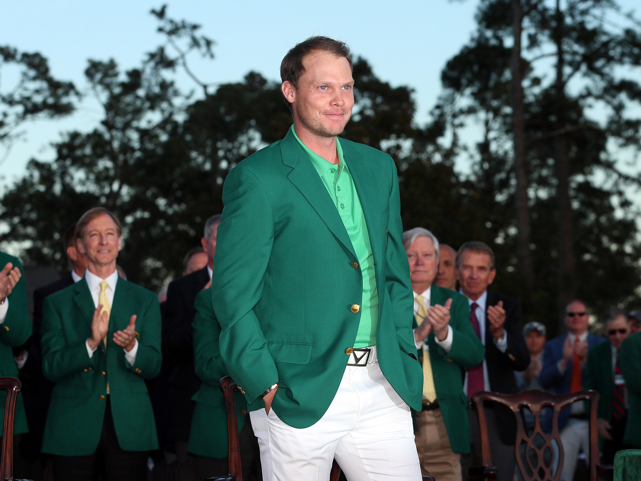 Masters champion Danny Willett plays with US Open champion Dustin Johnson and Open winner Henrik Stenson