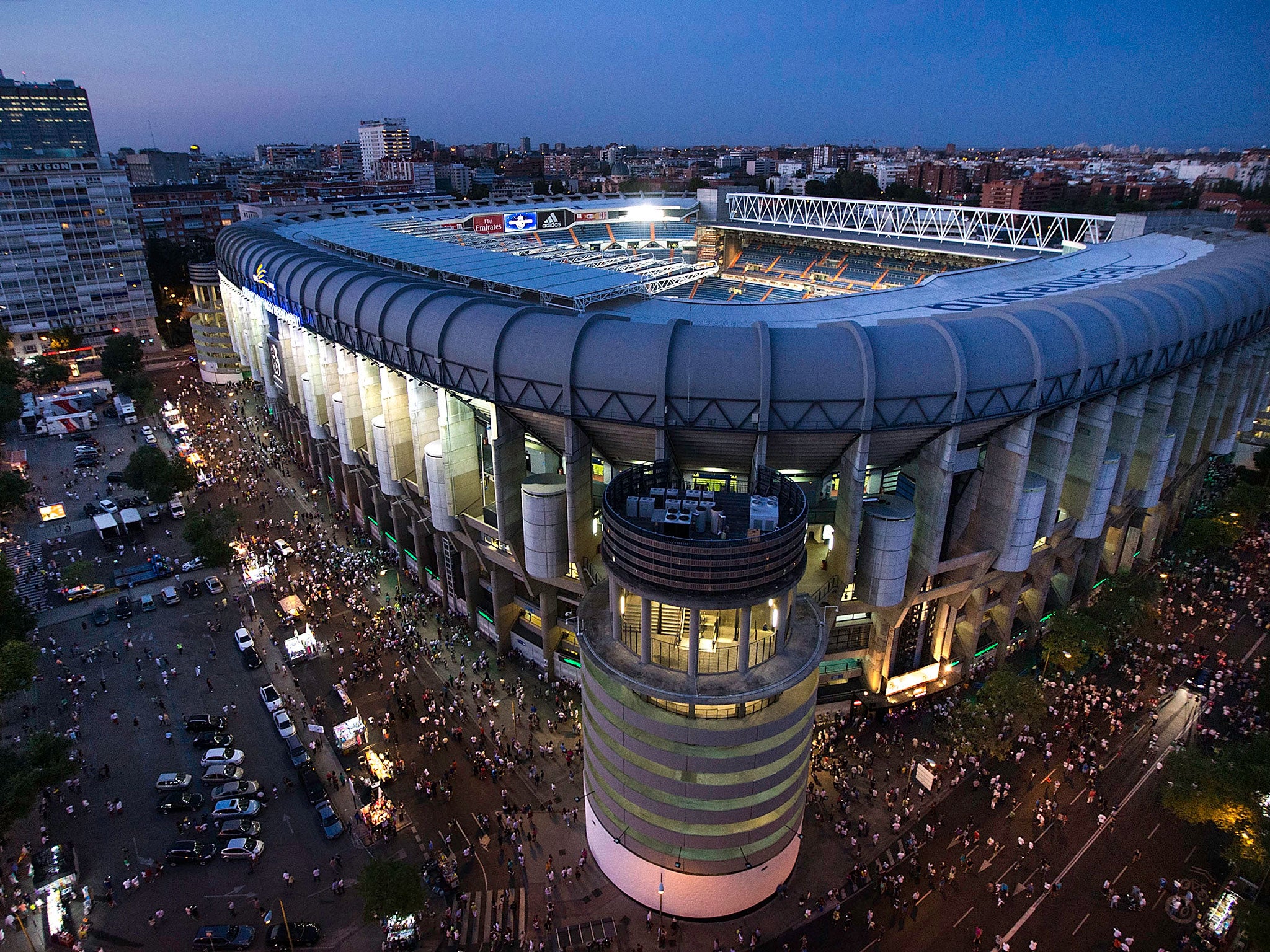 A view of the Bernabeu