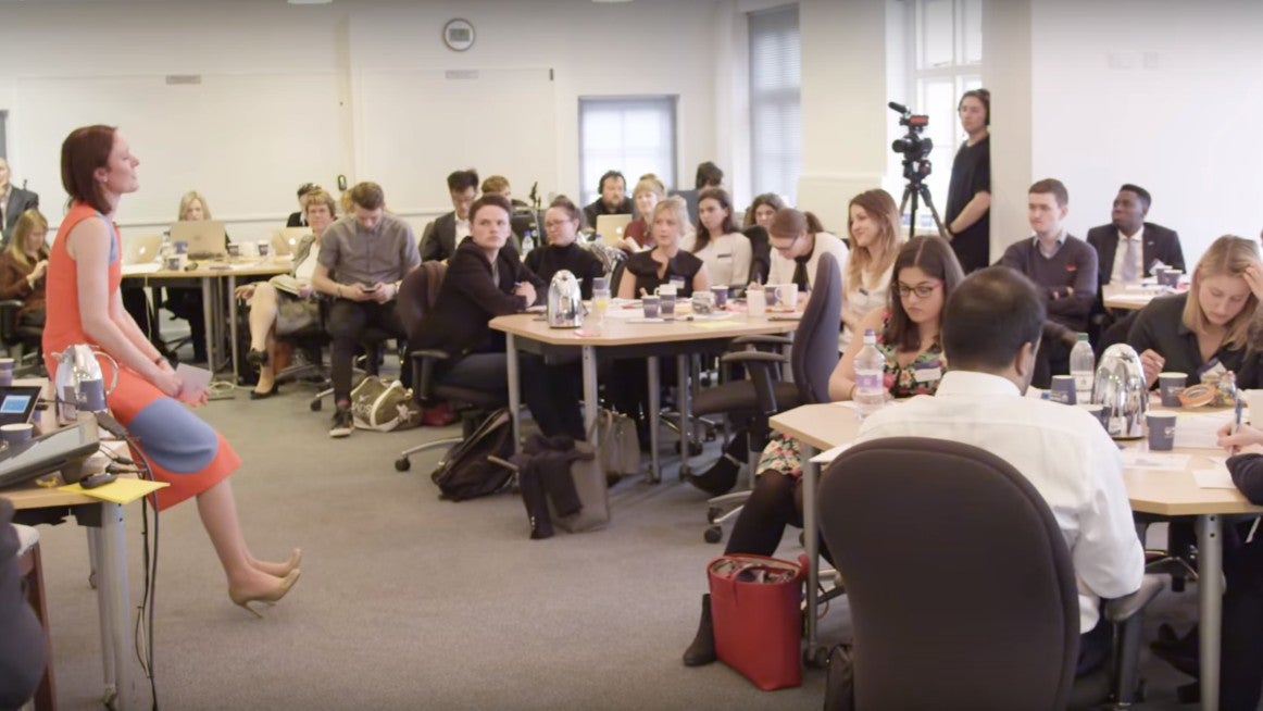 Investment banker Niamh Corbett, pictured far left, speaks about championing gender equality in the boardroom