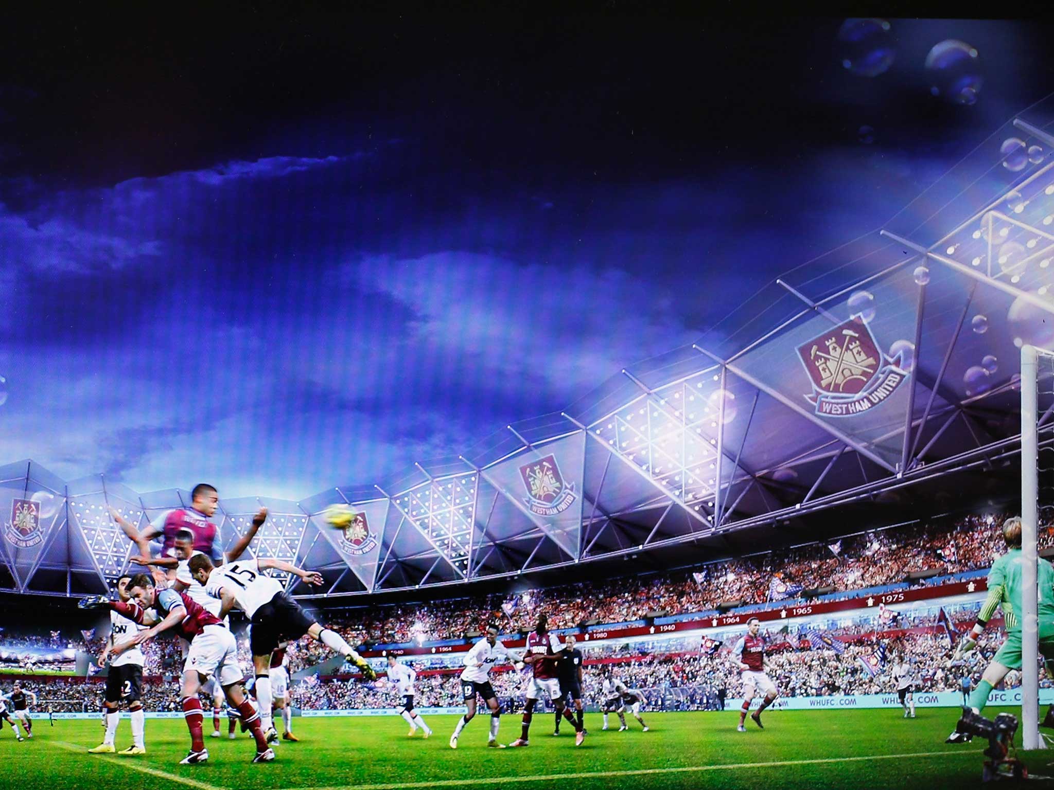 West Ham released artists' impressions of match days at the new stadium when the deal was announced