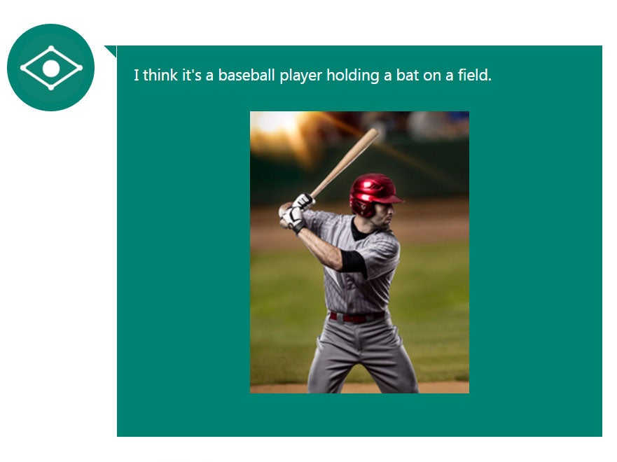 CaptionBot uses a number of complex programs to analyse and caption images