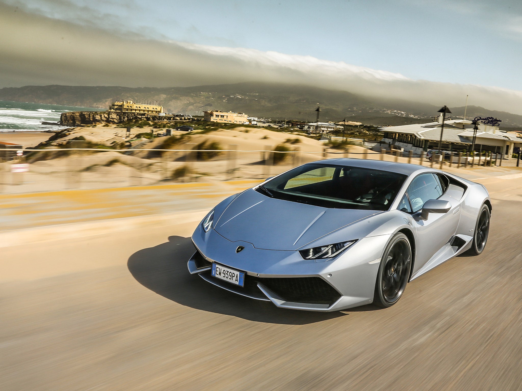 The Lamborghini Huracan LP610-4 in the coast village of Guincho