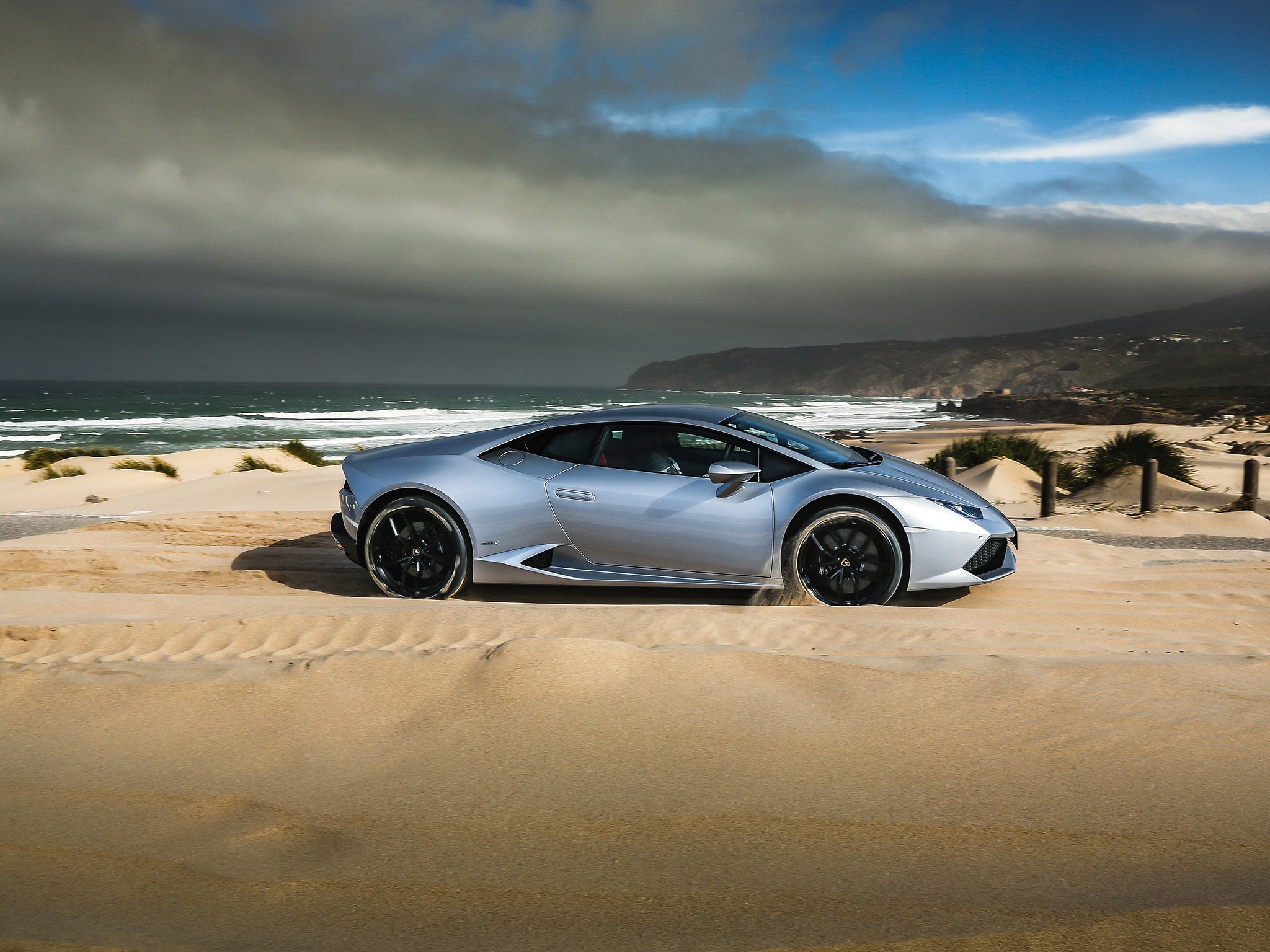 The PZero tyres were also tested out on sand...unexpectedly