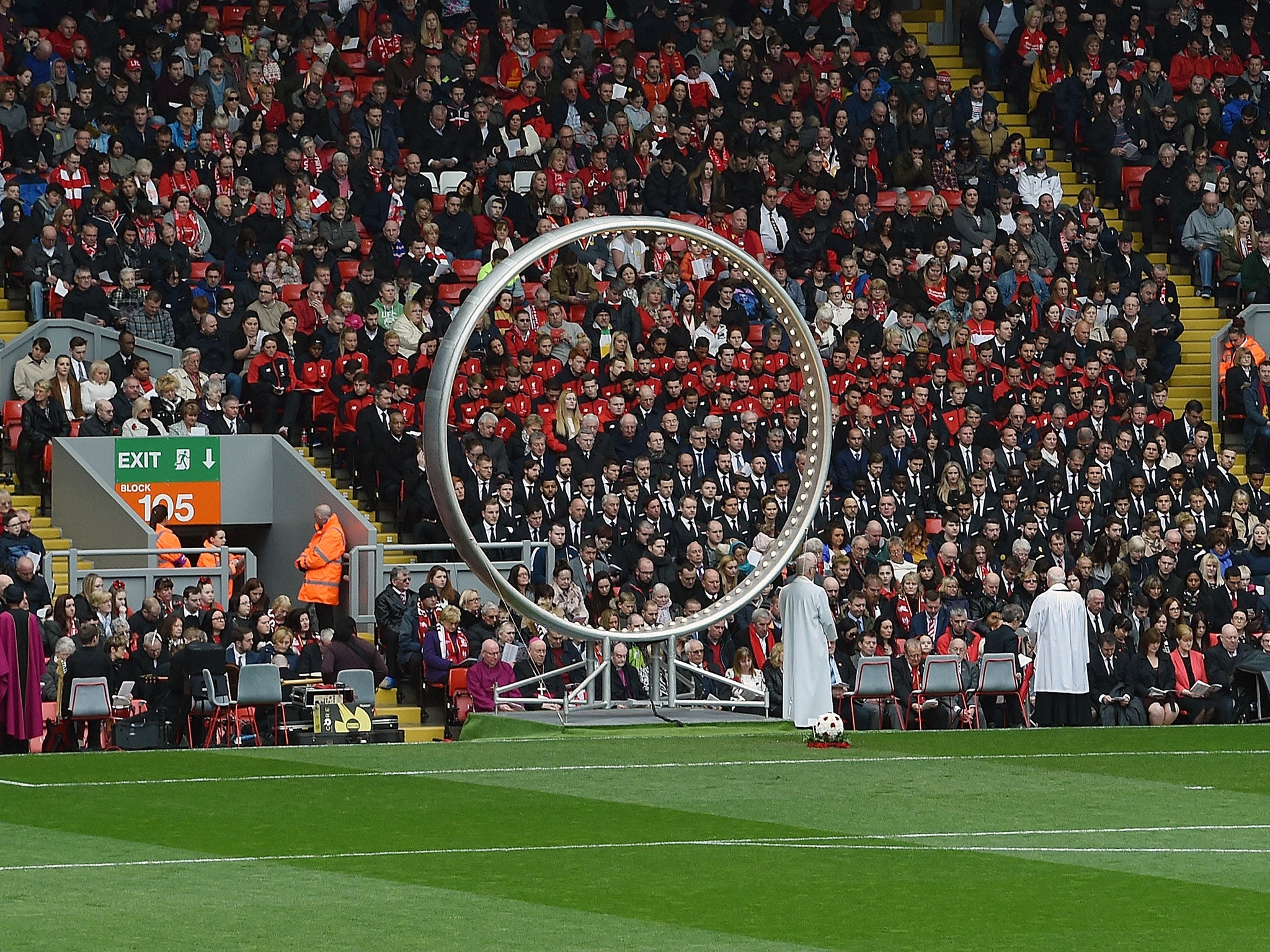 A view of the Hillsborough Anniversary Memorial Service at Anfield