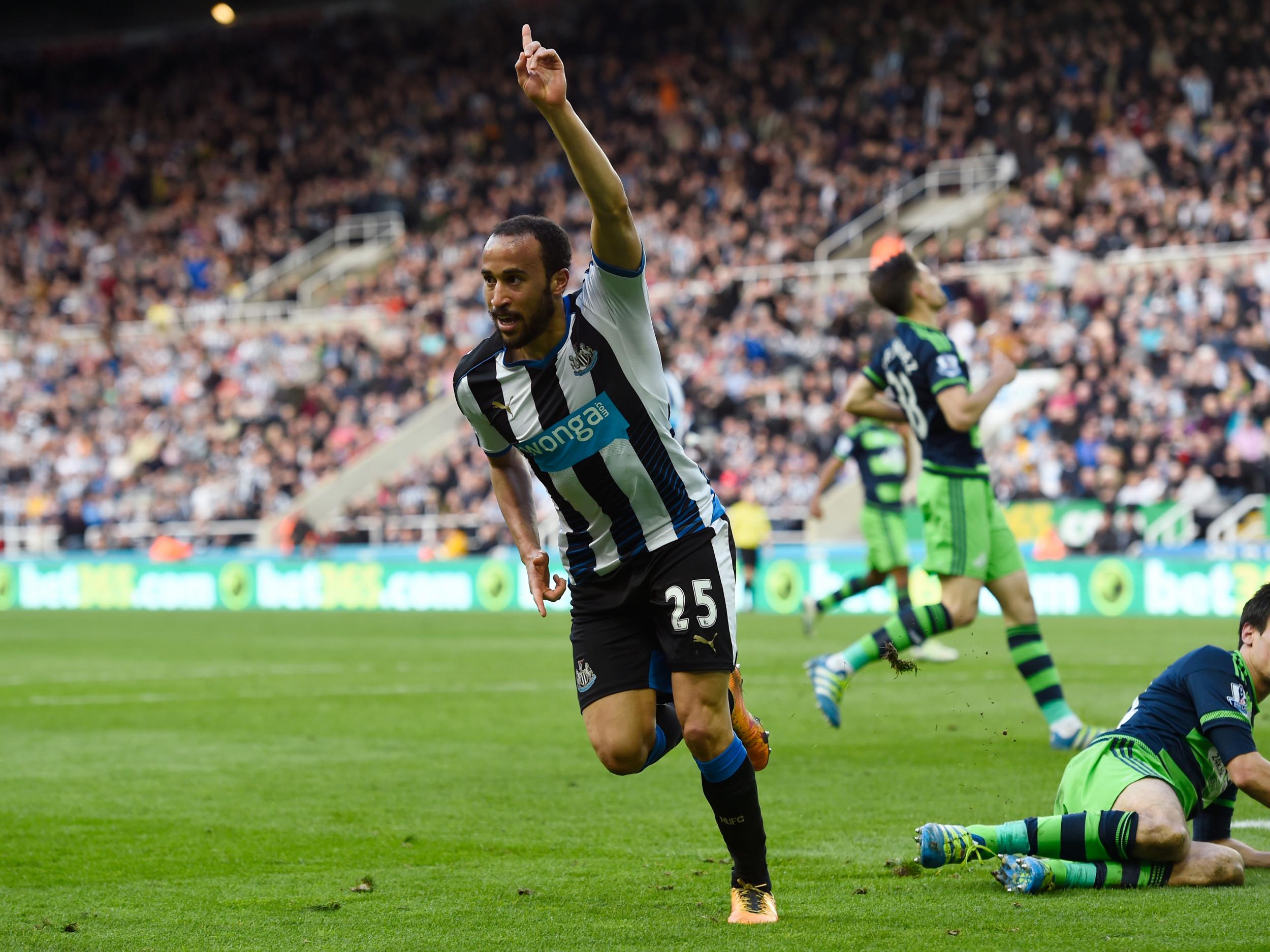 Townsend celebrates for Newcastle