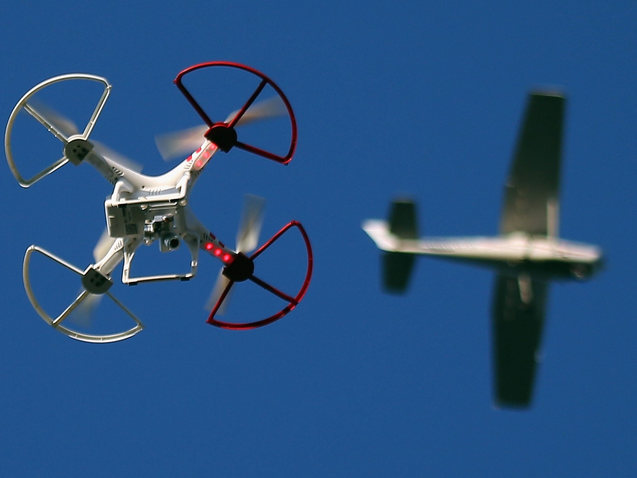 Pilots have warned that the risk of collision between an aircraft and drones is 'unacceptably high' (stock image)