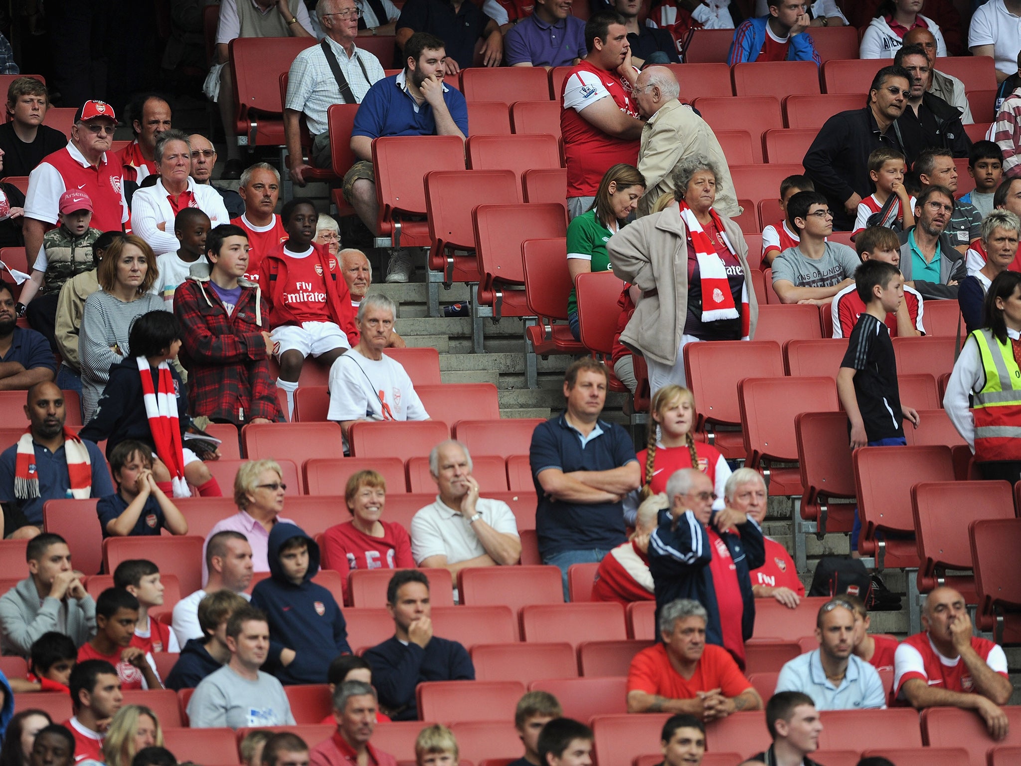 As many as 20,000 seats could be empty for the visit of West Bromwich Albion