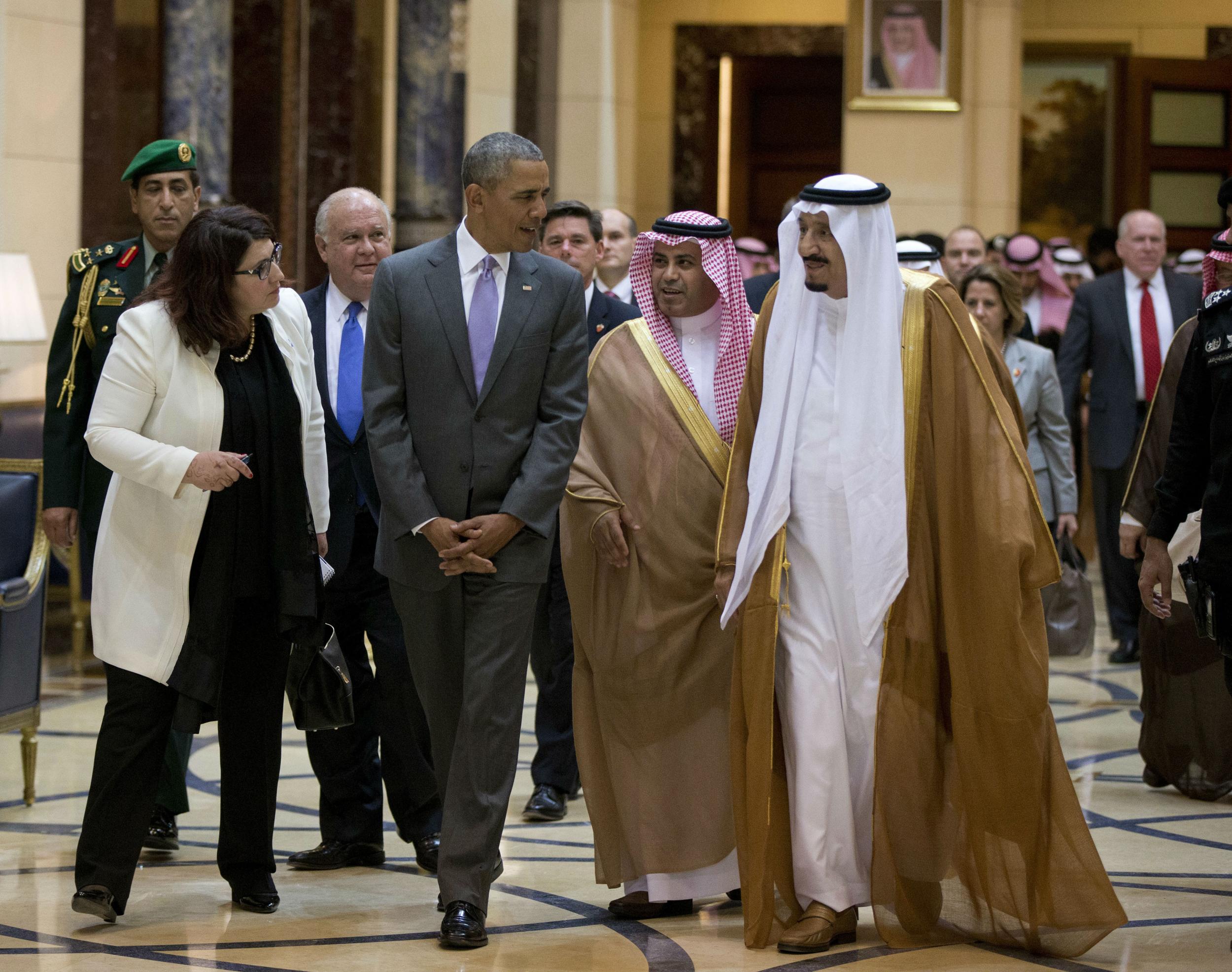 Mr Obama later had a one-on-one with King Salman, before a summit of regional leaders