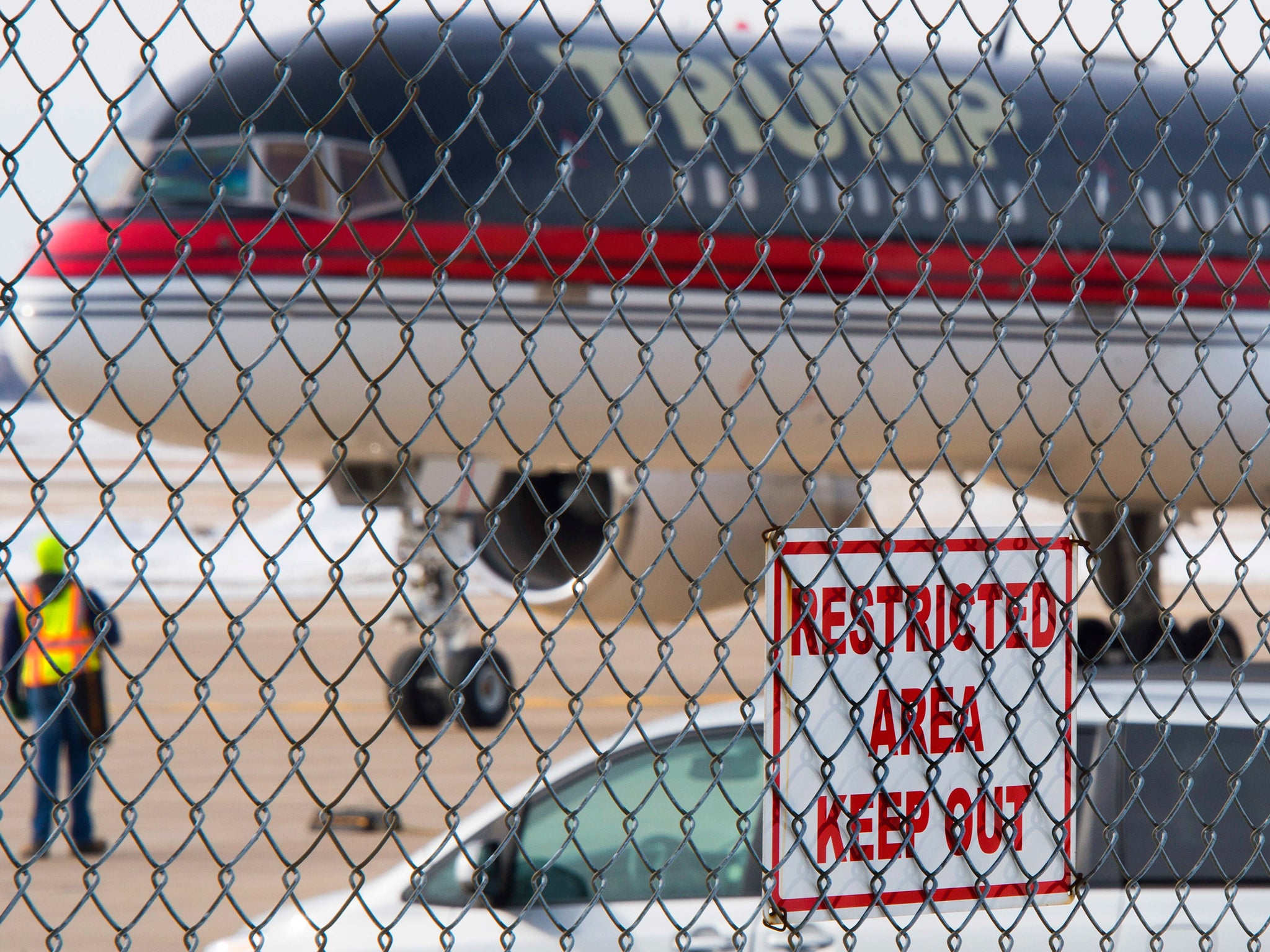 Mr Trump has been flying the unregistered across the country since 31 January (Boeing 757 pictured) Jim Watson/Getty