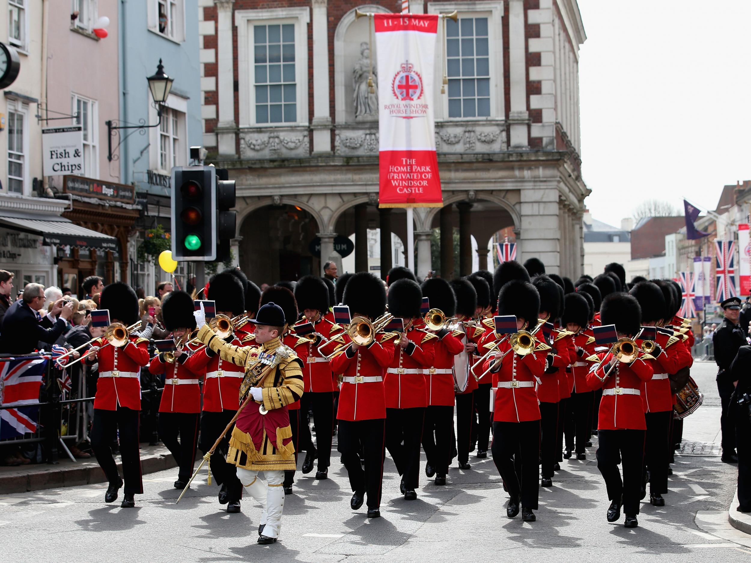 Crowds gather for the Queen's 90th Birthday Walkabout on April 21, 2016 in Windsor, England