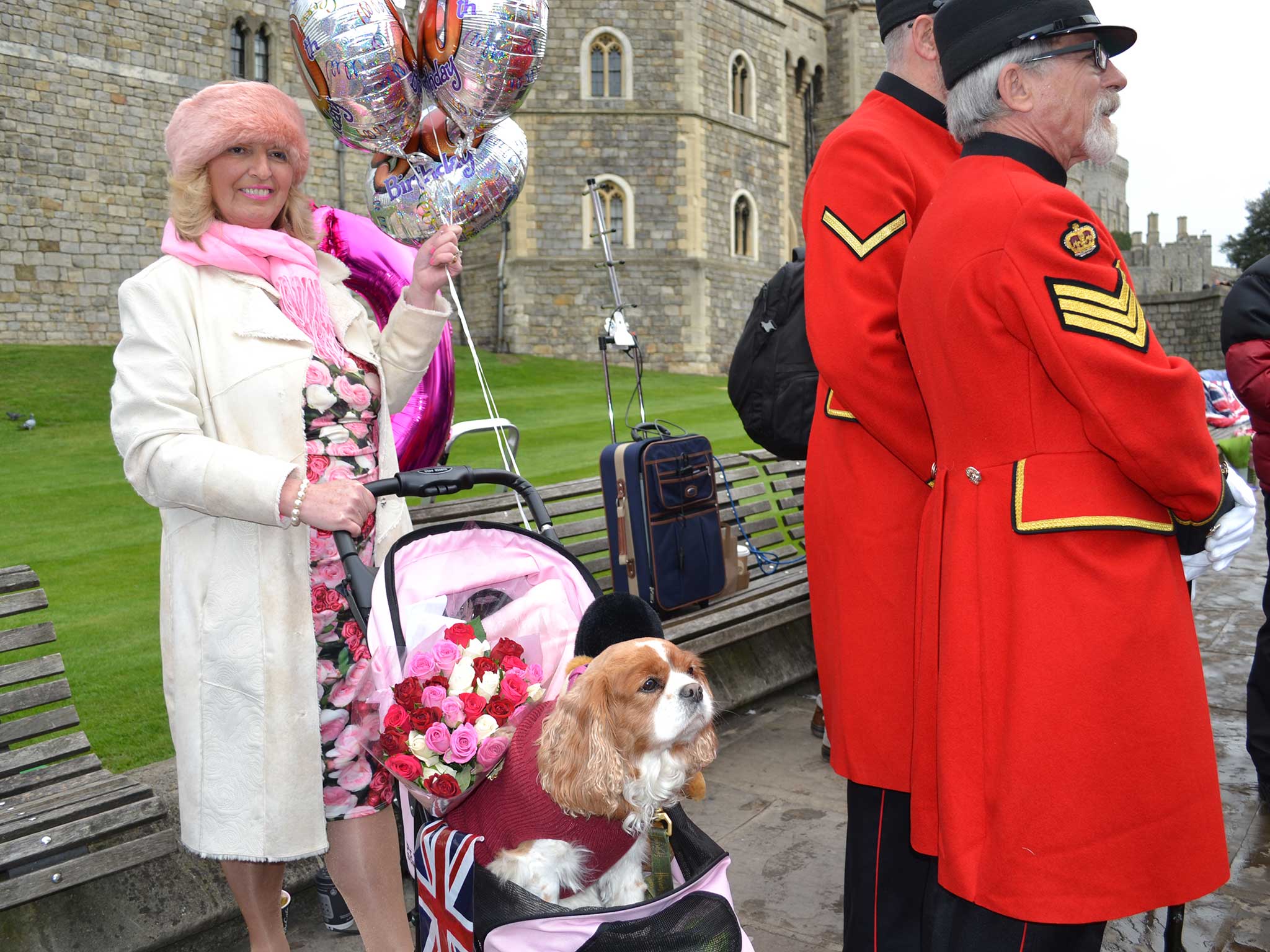 Judy Daley, 50, from Cardiff, with King Charles Spaniel Camilla, seven