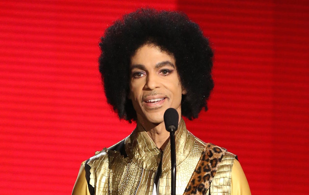 Prince at the American Music Awards in Los Angeles in 2015