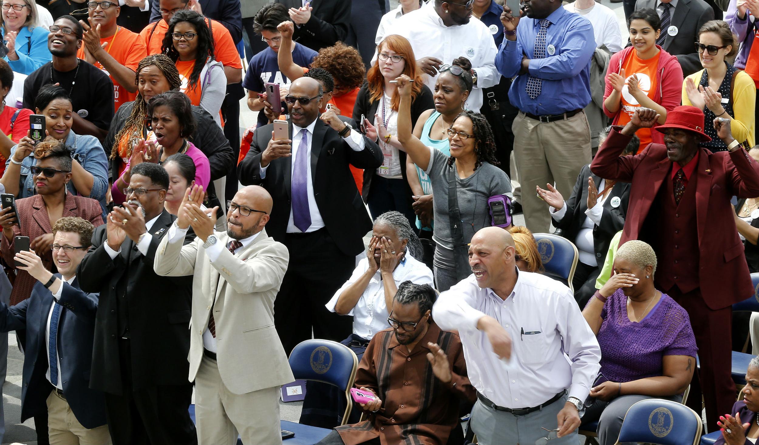 People react to Mr McAuliffe's signing of the order