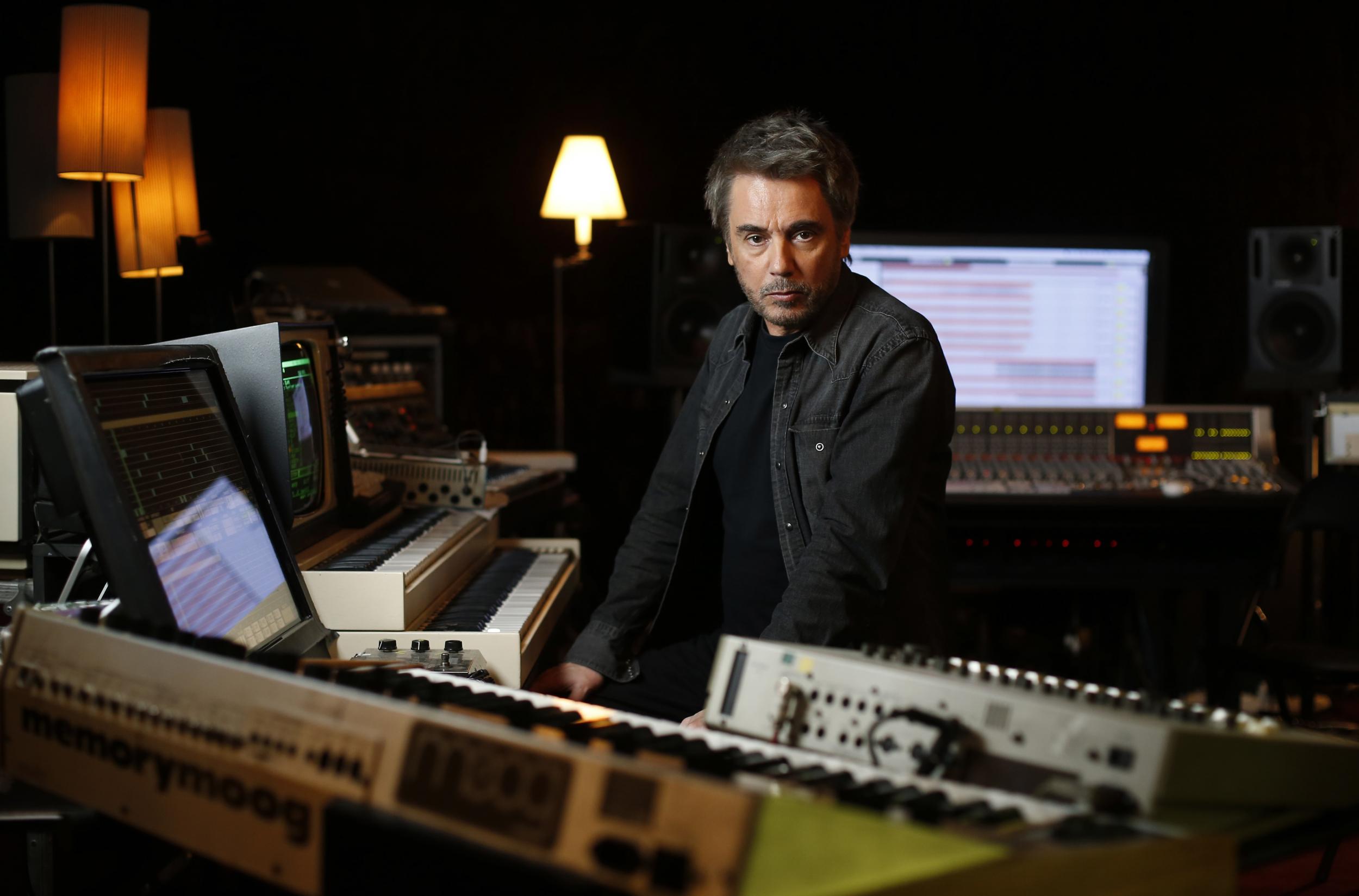 Jean Michel Jarre at his recording studio in Bougival