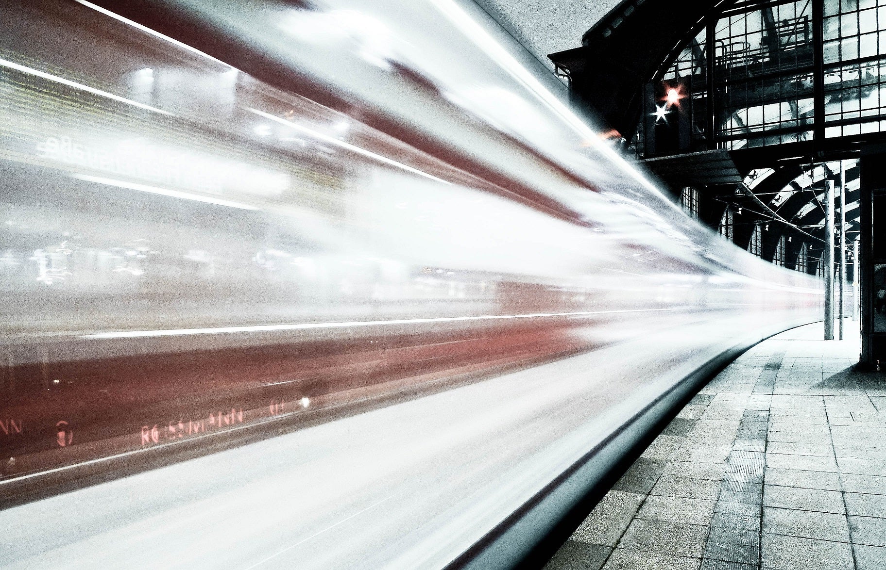 A young German man flung himself on a moving train to retrieve luggage (file pic)