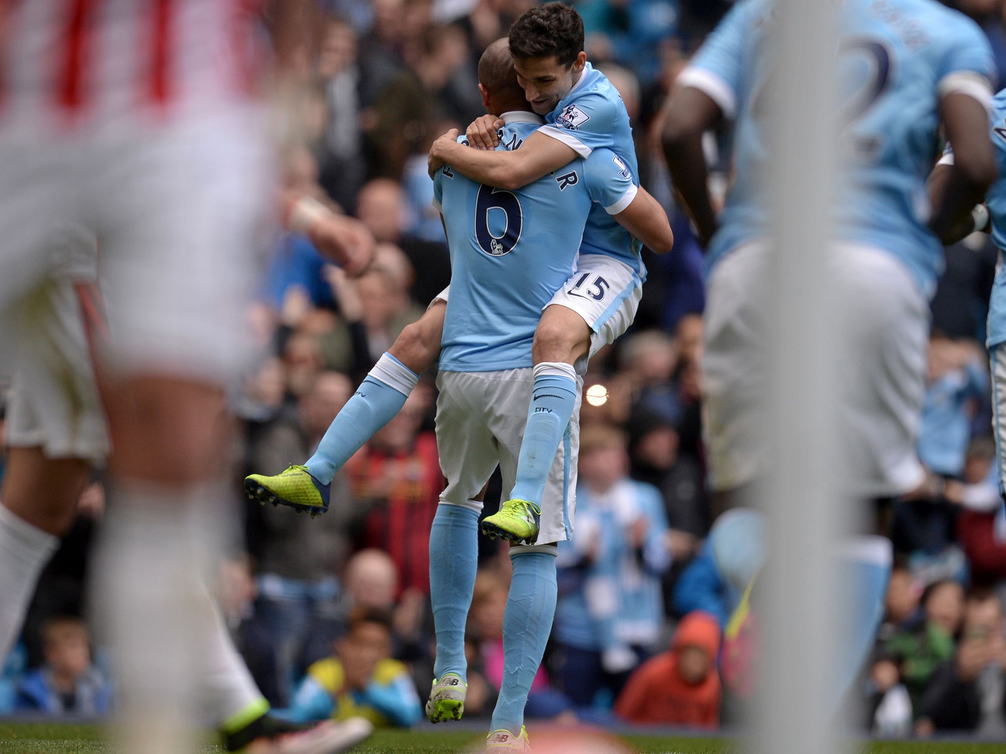 Fernando celebrates open the scoring