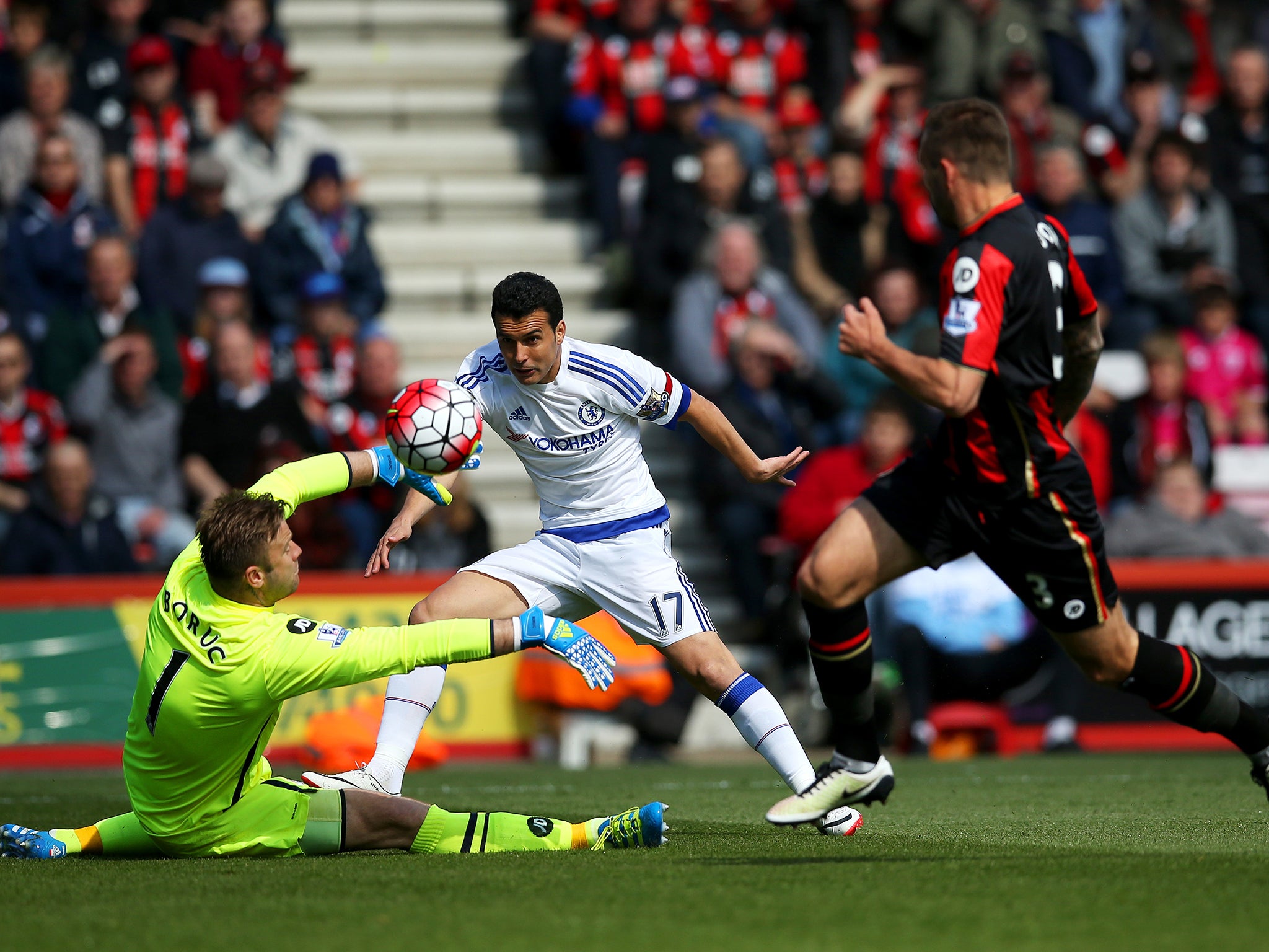 Pedro opened the scoring after five minutes