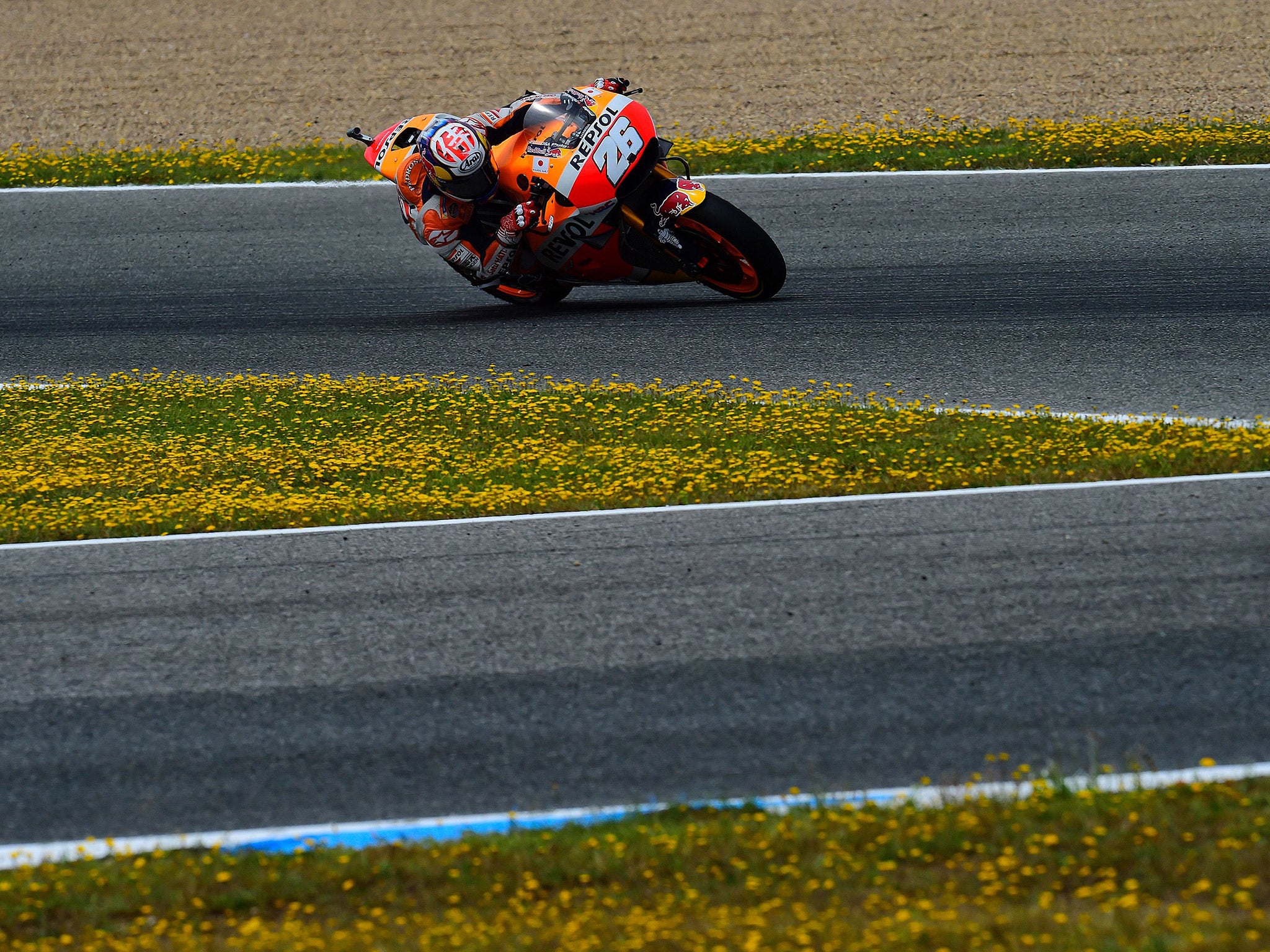 Dani Pedrosa was unable to keep pace with his Honda team-mate Marc Marquez